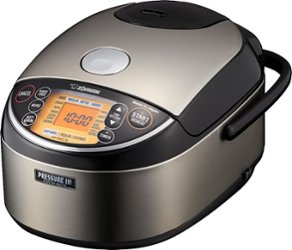 Zojirushi - 5.5 Cup Pressure Induction Heating Rice Cooker - Stainless Steel Black - Angle_Zoom