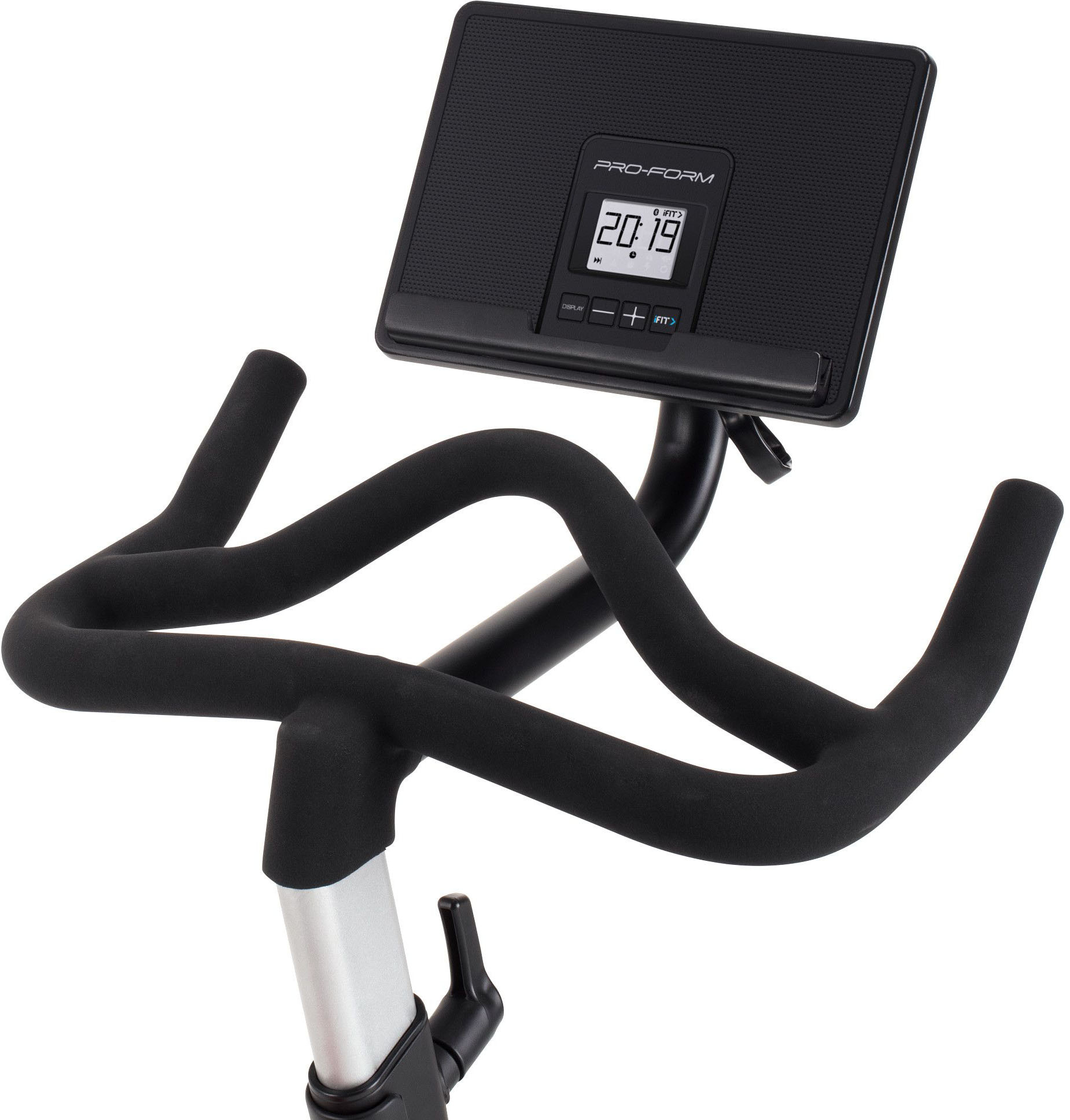 Angle View: ProForm Carbon CX Exercise Bike with 3 Lb Dumbbell Set and 30-Day iFIT Membership
