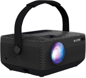 Core Innovations - 720p – HD 150” Portable LCD Home Theater Projector with Built-in Battery - Black - Angle_Zoom