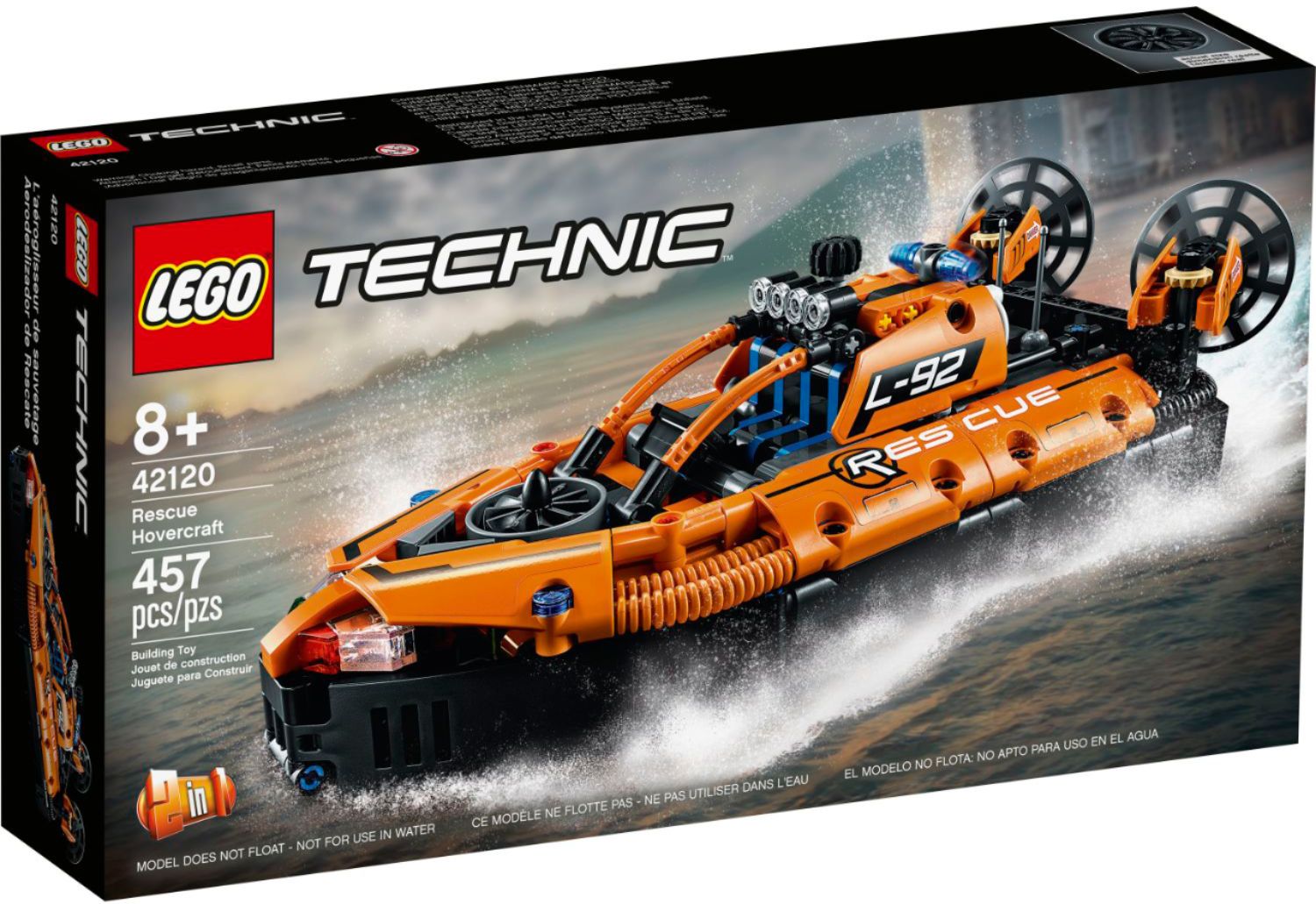 Left View: LEGO Technic Rescue Hovercraft 42120