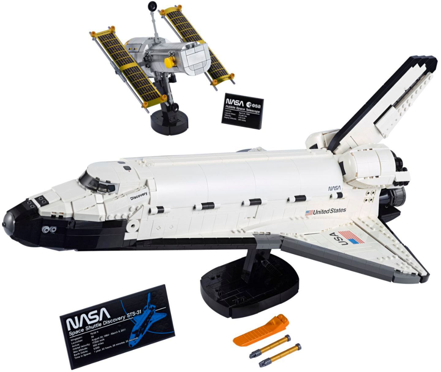 Left View: LEGO - Icons NASA Space Shuttle Discovery 10283