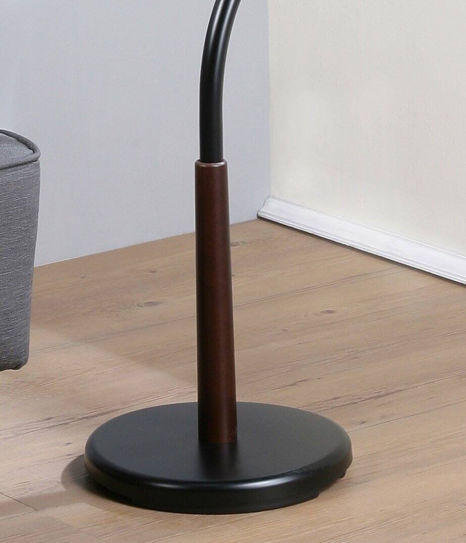 Alt View 2. ThinkLink Electronic - Arles Metal And Walnut Standing Coat Rack - Black.