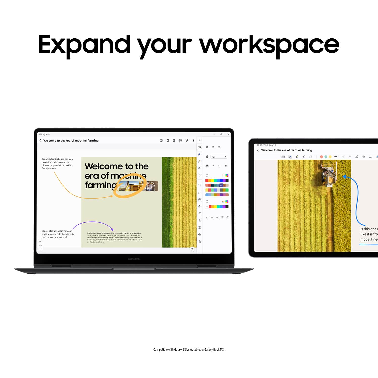 Expand your workspace

Welcome to the era of machine farming

Can we actually change the way we use the land? How about using it to build a better future?

Welcome to the era of machine farming

Can we actually change the way we use the land? How about using it to build a better future?

Is this one like it is from model line?

Compatible with Galaxy S Series tablet or Galaxy Book PC