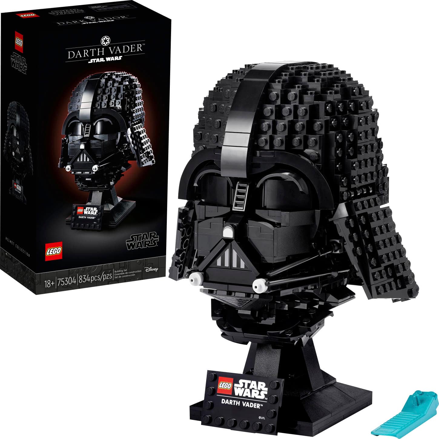 Front. LEGO - Star Wars Darth Vader Helmet 75304 Collectible Building Kit (834 Pieces).