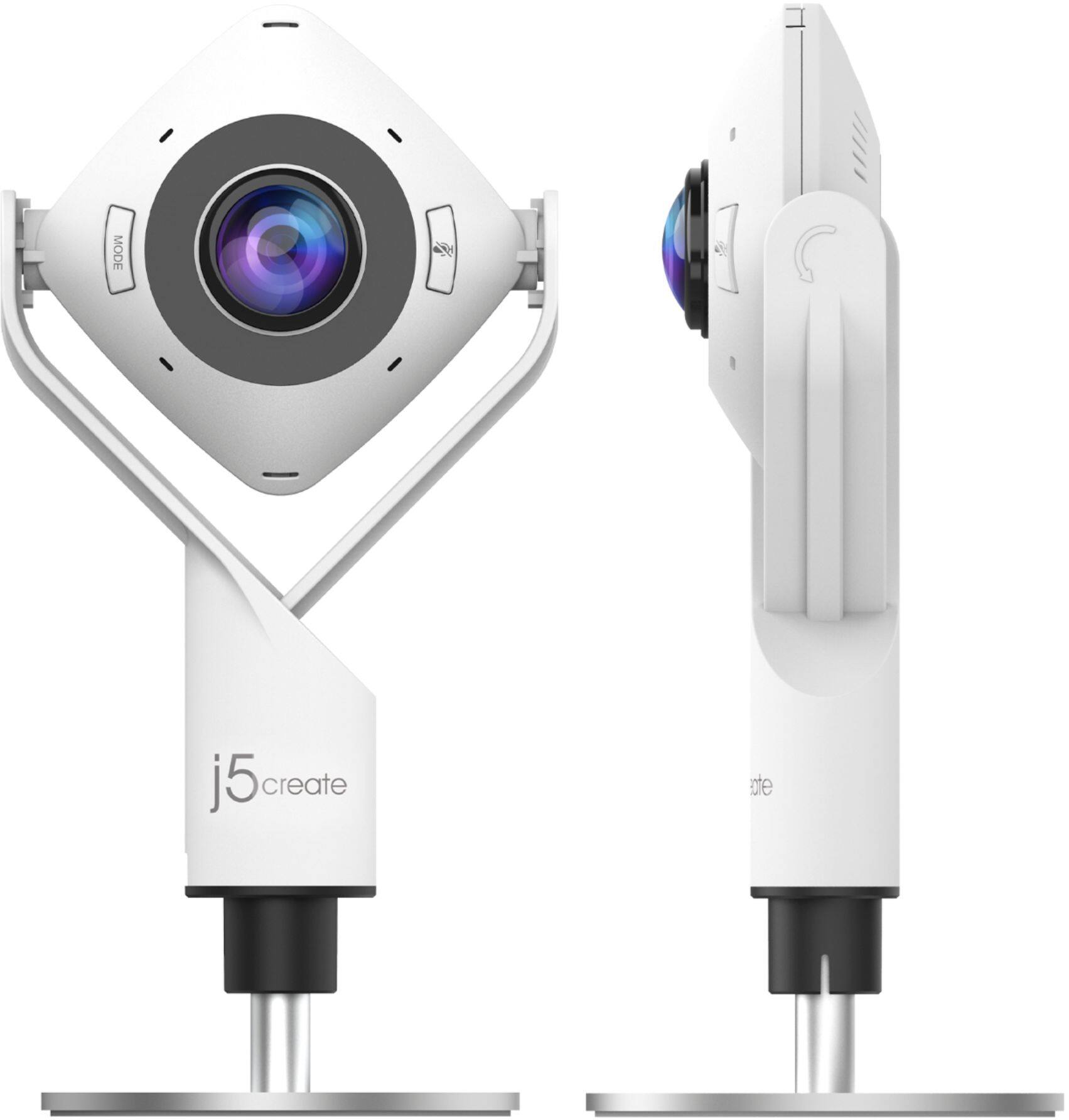Angle. j5create - 360° All Around Webcam - White.