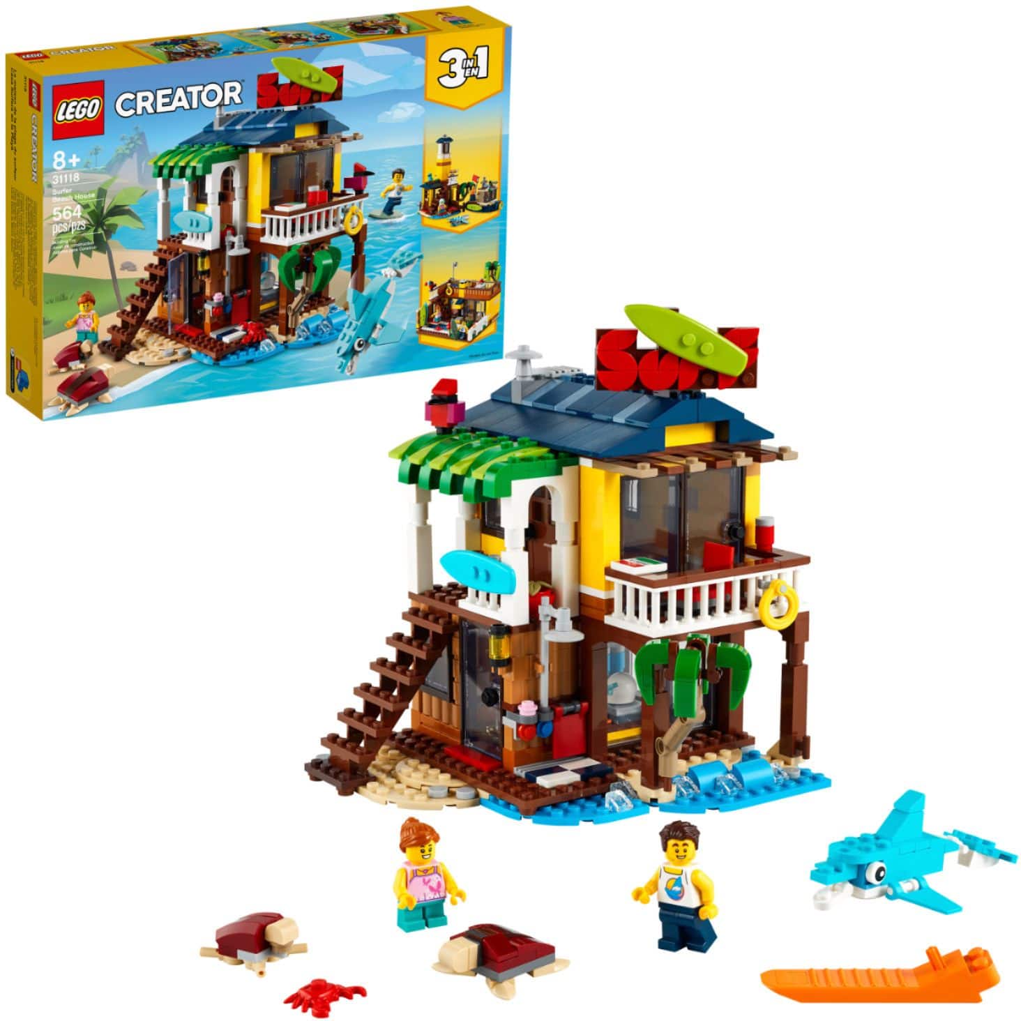 LEGO - Creator 3in1 Surfer Beach House 31118 - Front_Zoom