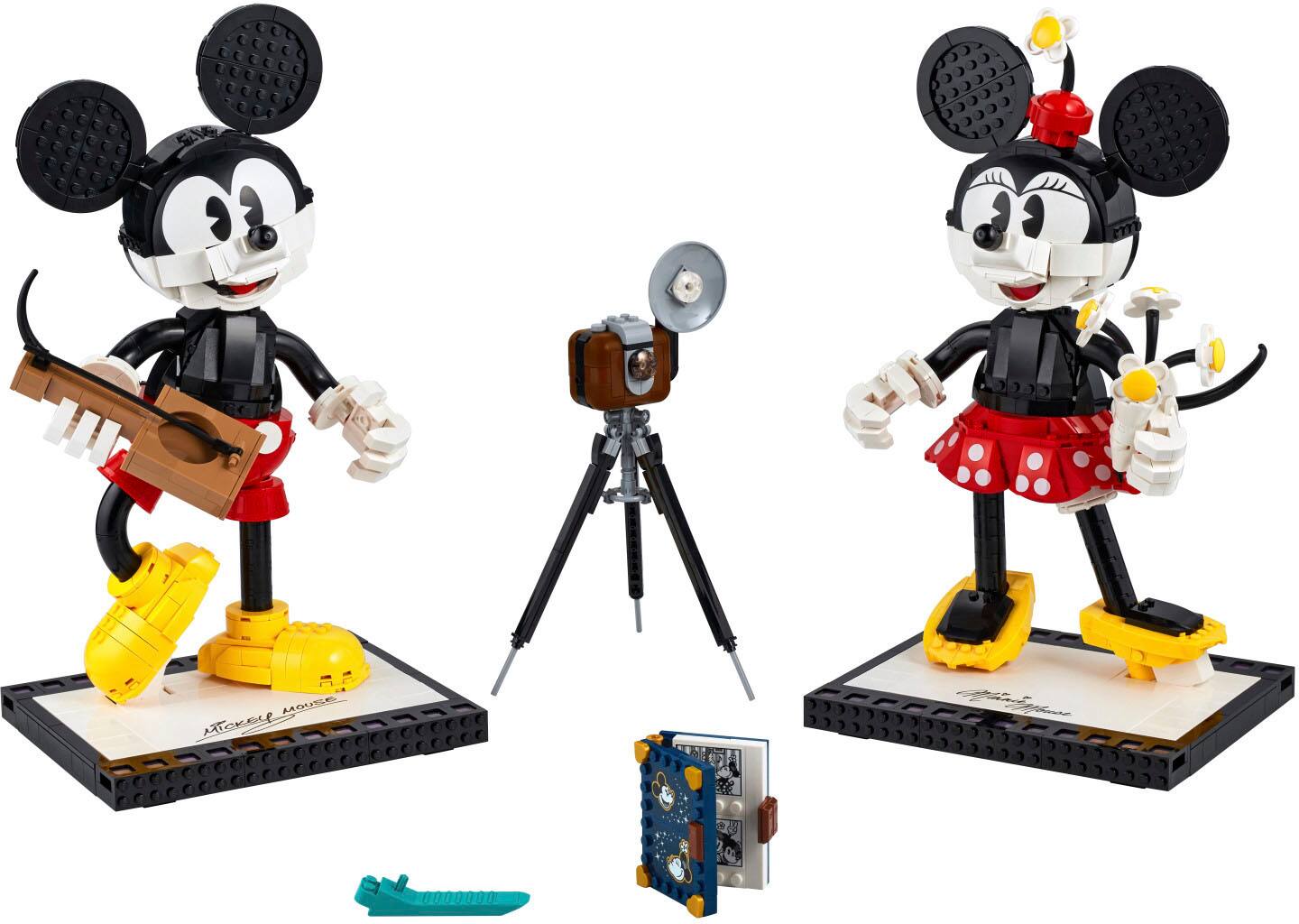 Angle. LEGO - Disney Mickey Mouse & Minnie Mouse Buildable Characters (43179) Toy Building Kit (1,739 Pieces).