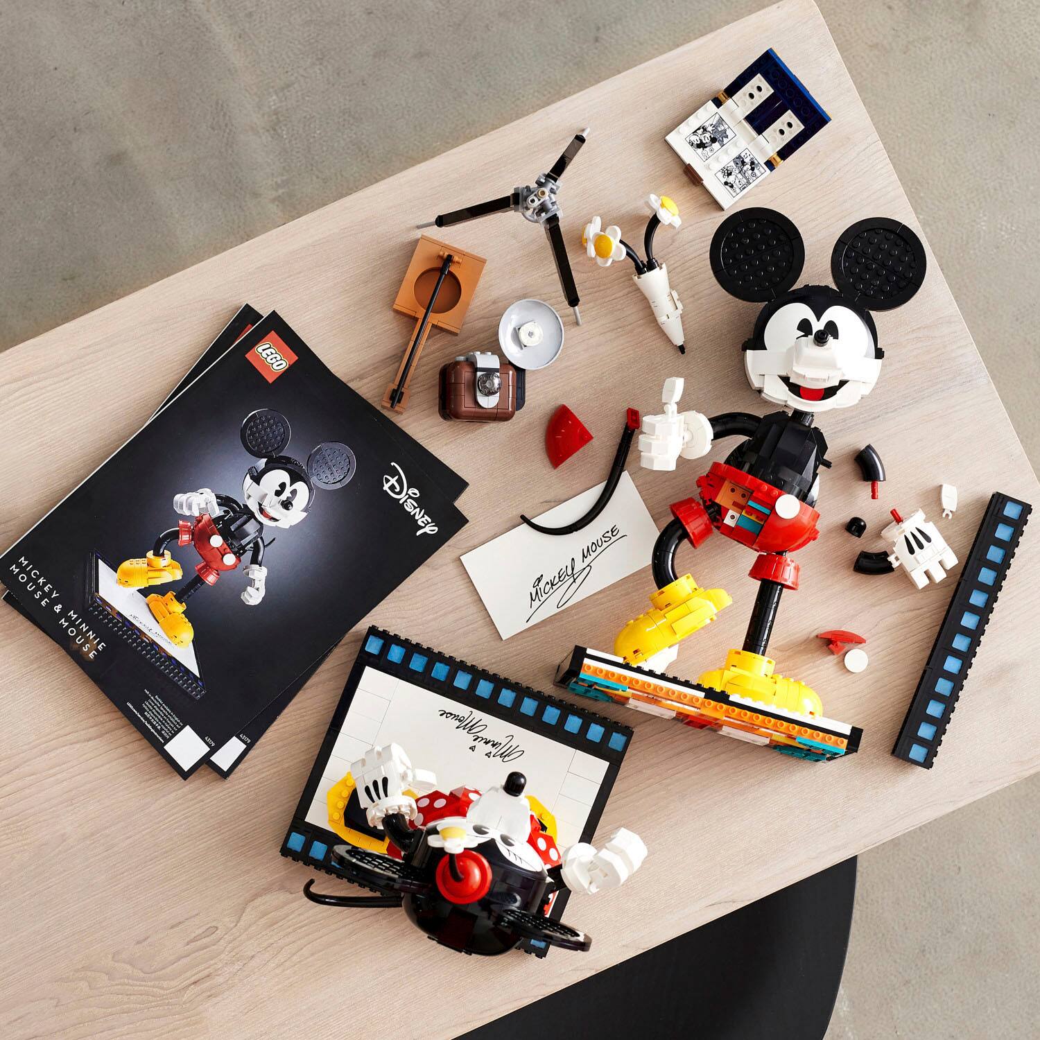 Left. LEGO - Disney Mickey Mouse & Minnie Mouse Buildable Characters (43179) Toy Building Kit (1,739 Pieces).