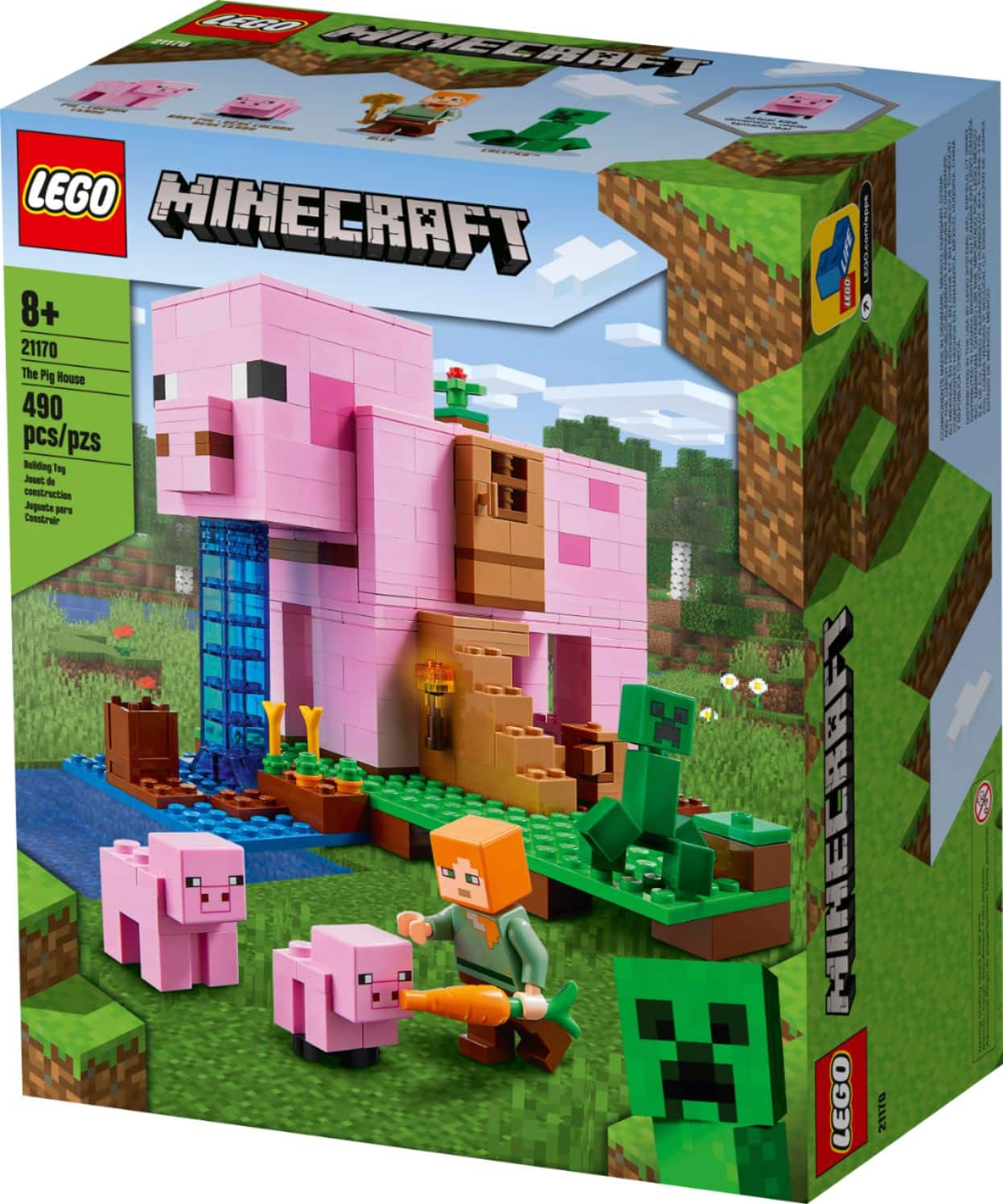 Angle. LEGO - Minecraft The Pig House 21170.