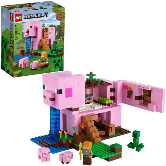 Front Zoom. LEGO - Minecraft The Pig House 21170.