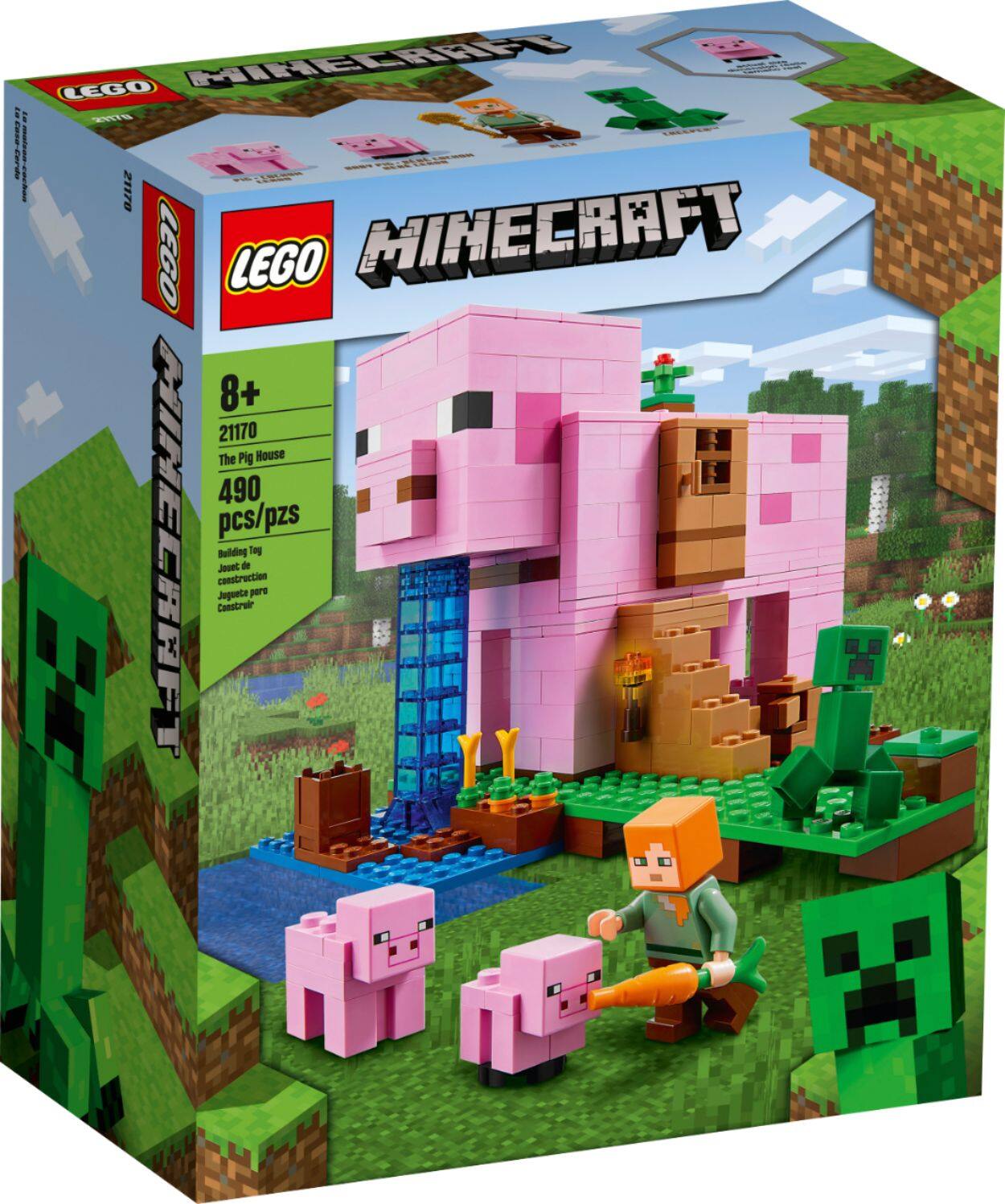 Left. LEGO - Minecraft The Pig House 21170.