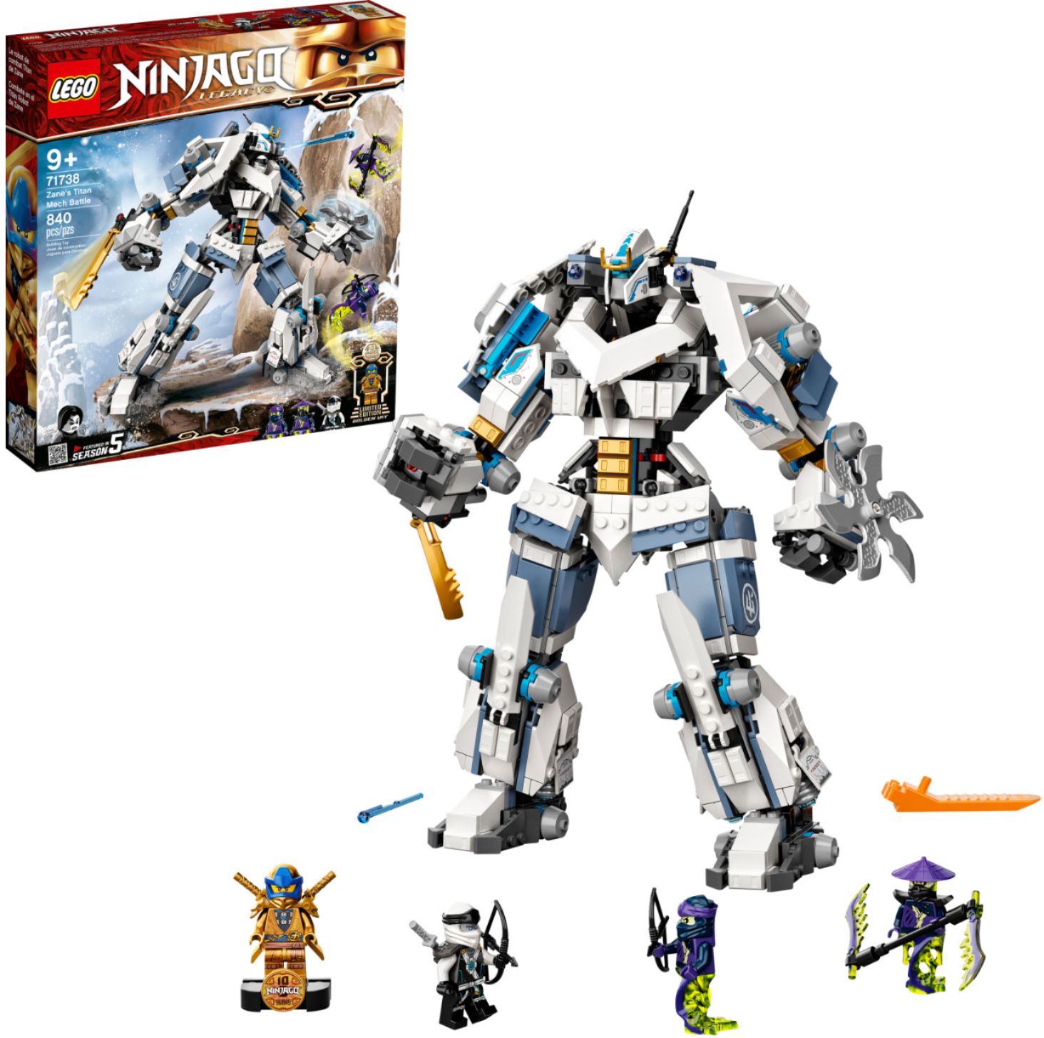 Omgaan tofu ontsnappen LEGO Ninjago Zane's Titan Mech Battle 71738 6327847 - Best Buy