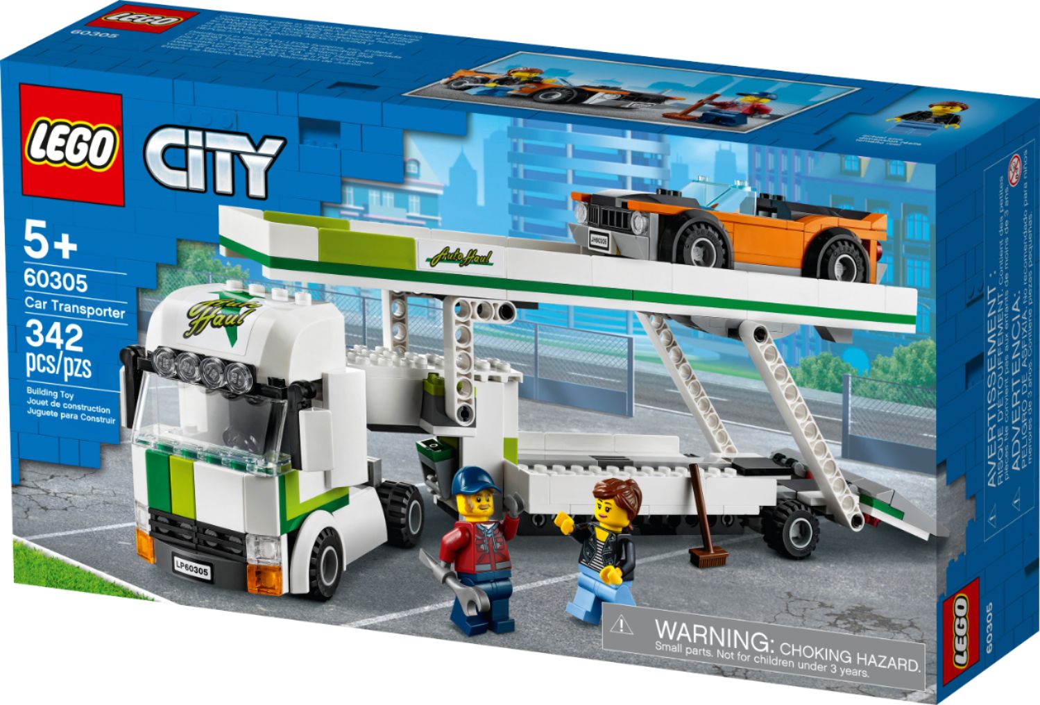 Angle View: LEGO - City Car Transporter 60305