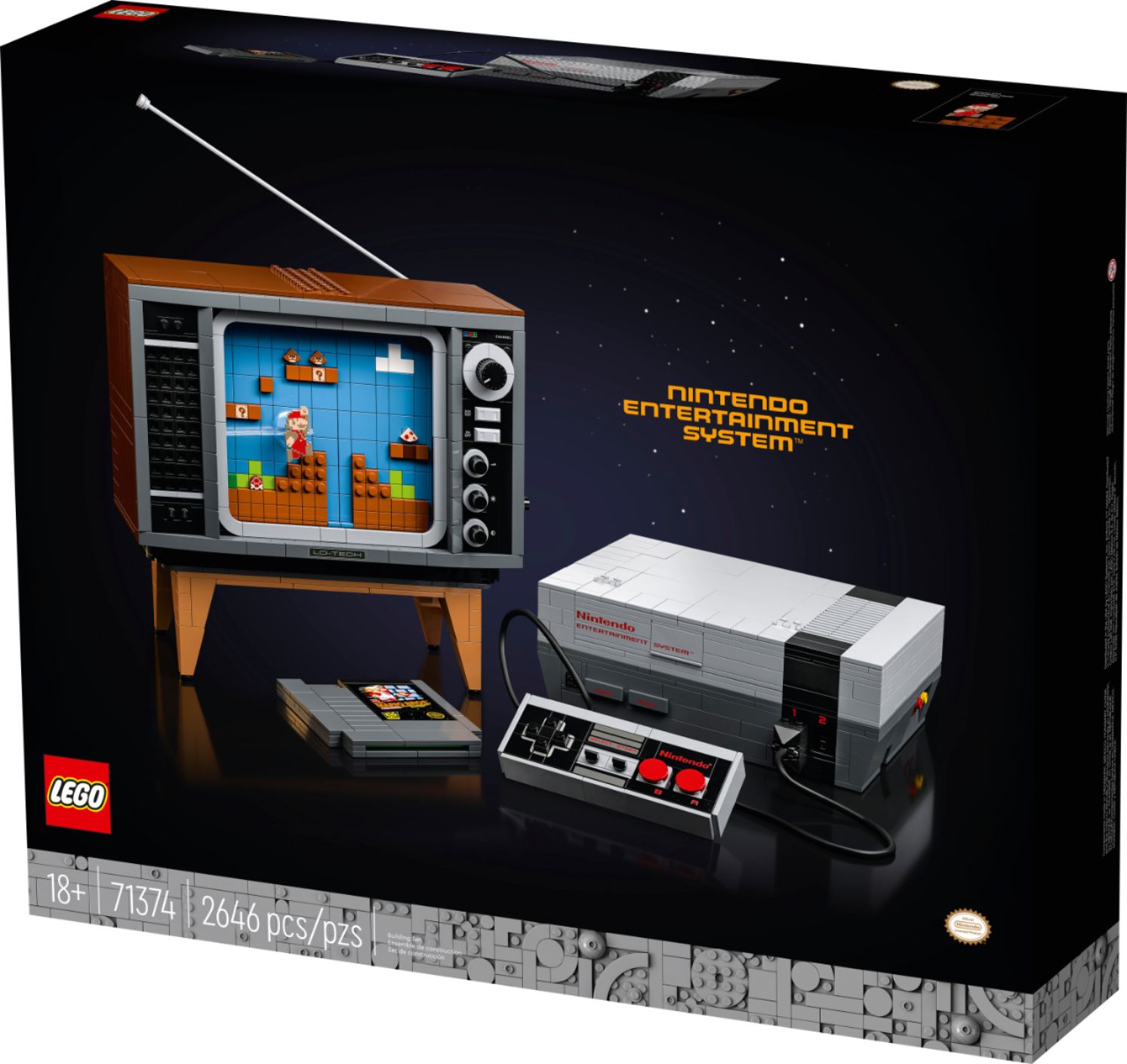 LEGO 71374 Nintendo Entertainment System vs an actual NES
