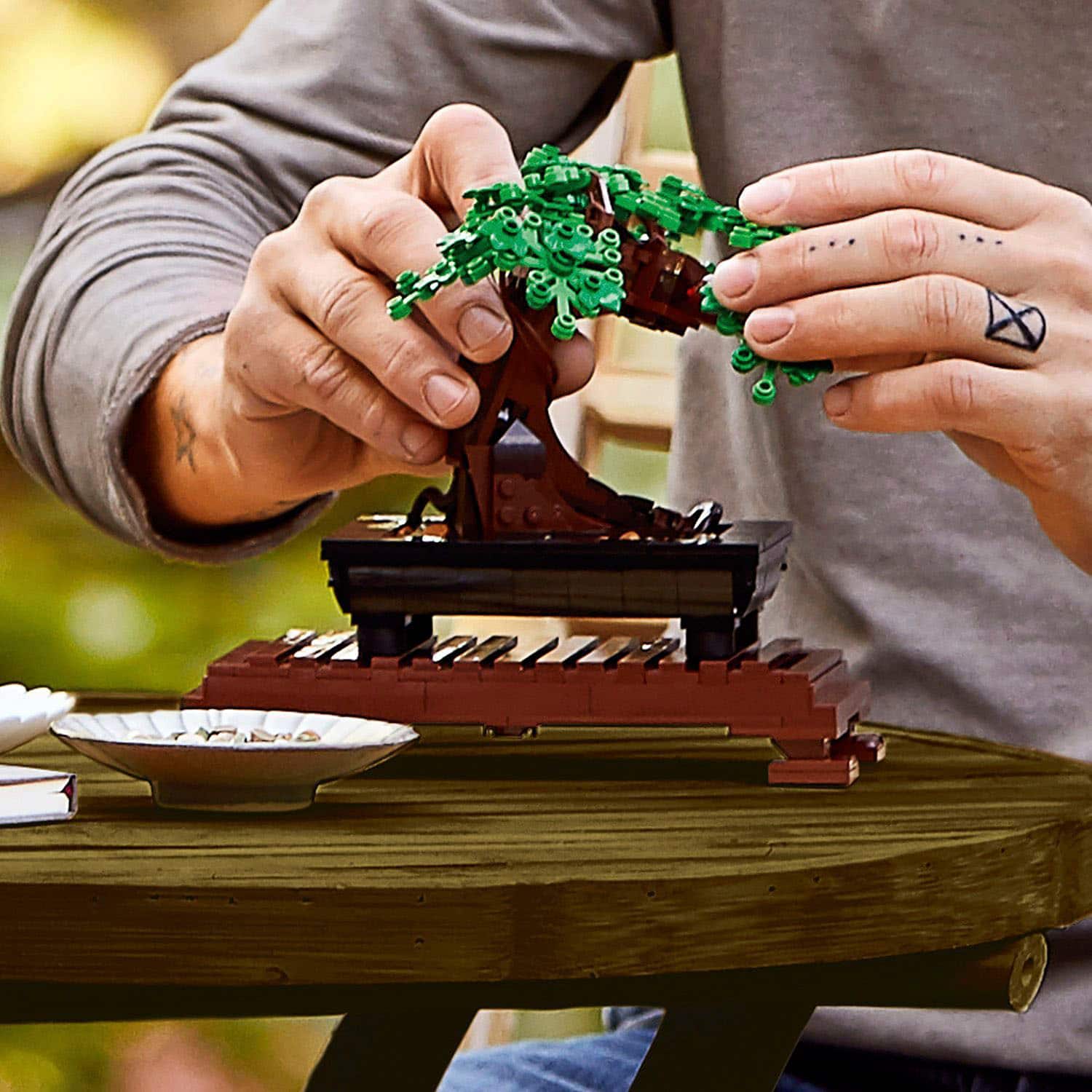 Left. LEGO - Icons Bonsai Tree Home Décor Set for Adults 10281.