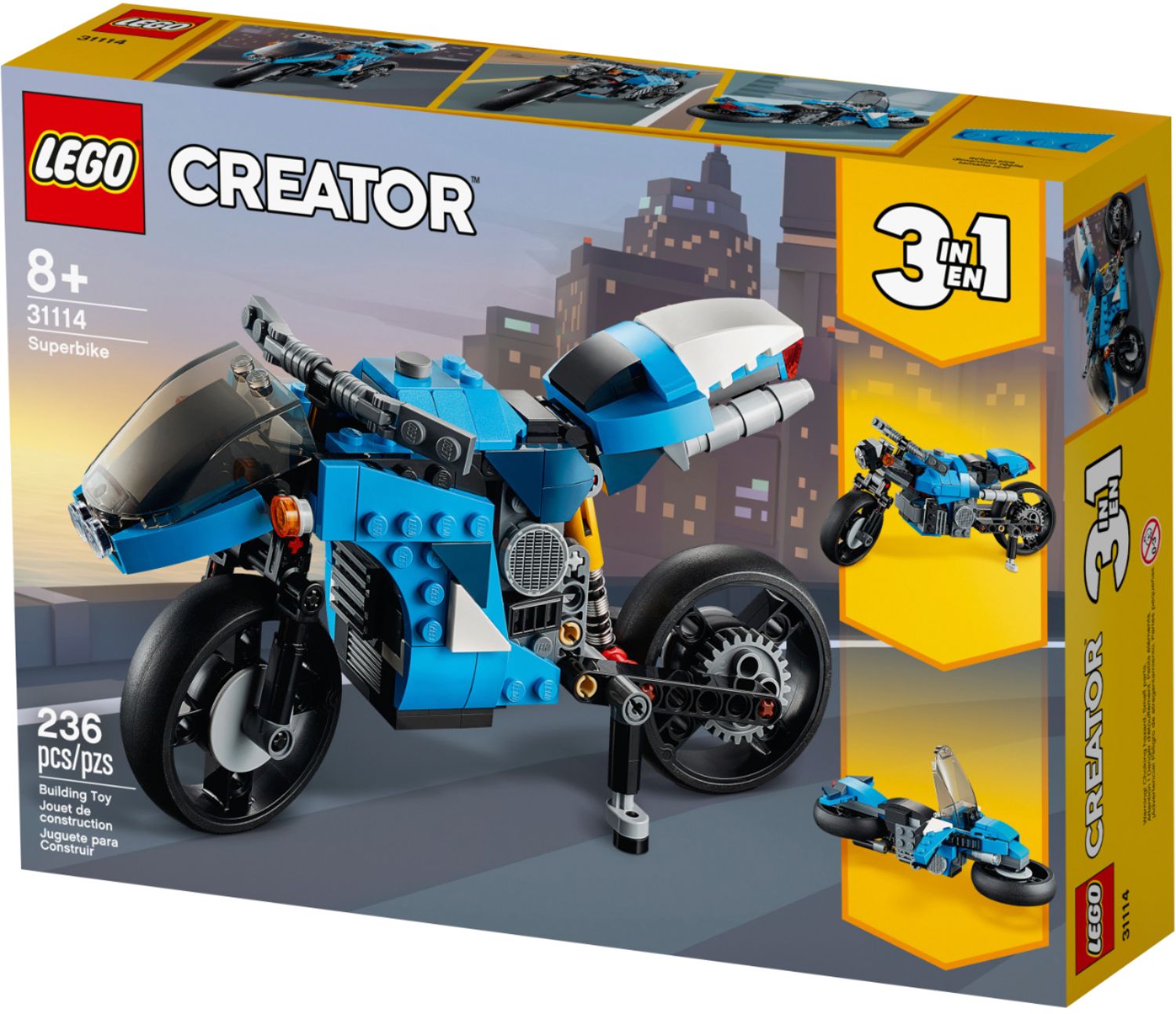 Angle View: LEGO - Creator 3 in 1 Superbike 31114