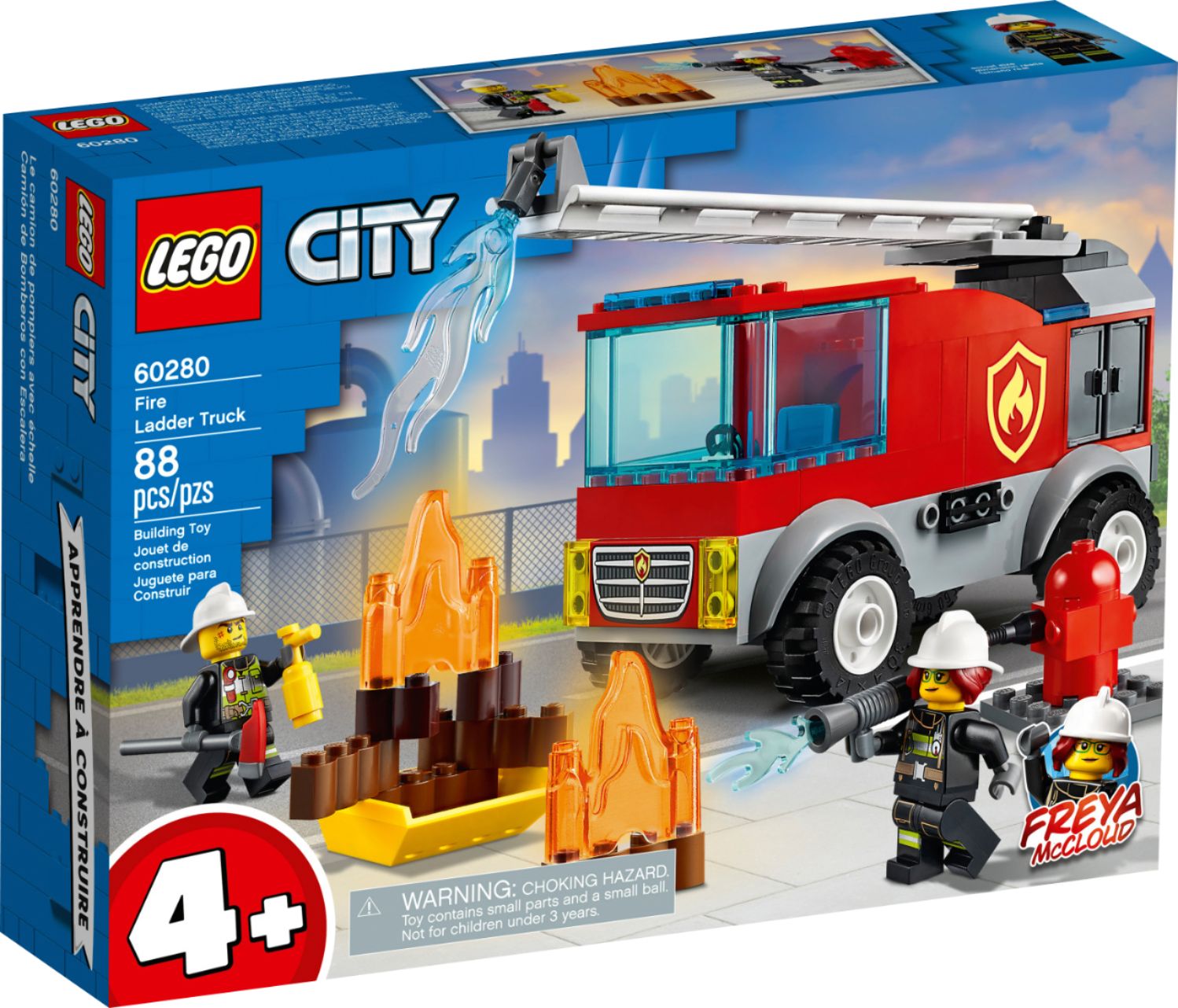 Left View: LEGO - City Fire Ladder Truck 60280