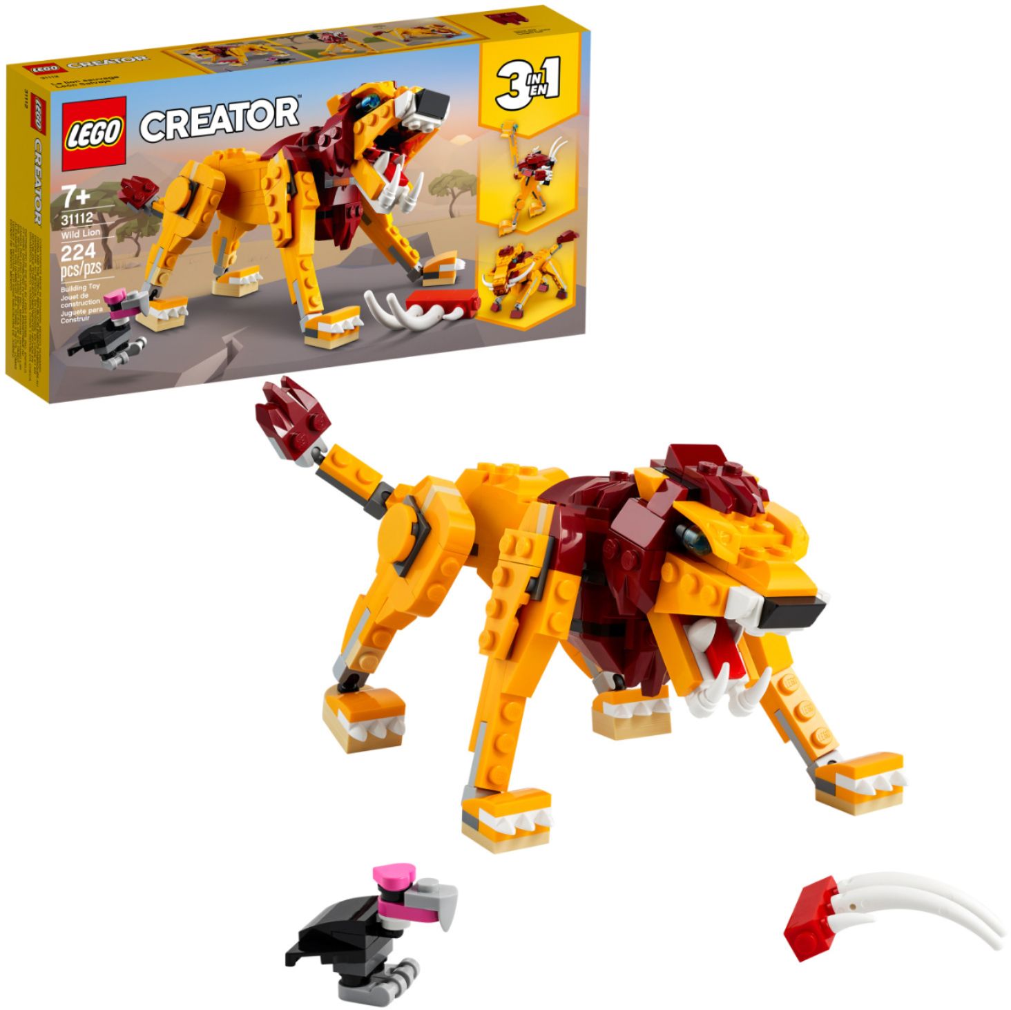 LEGO - Creator 3 en 1 León salvaje 31112