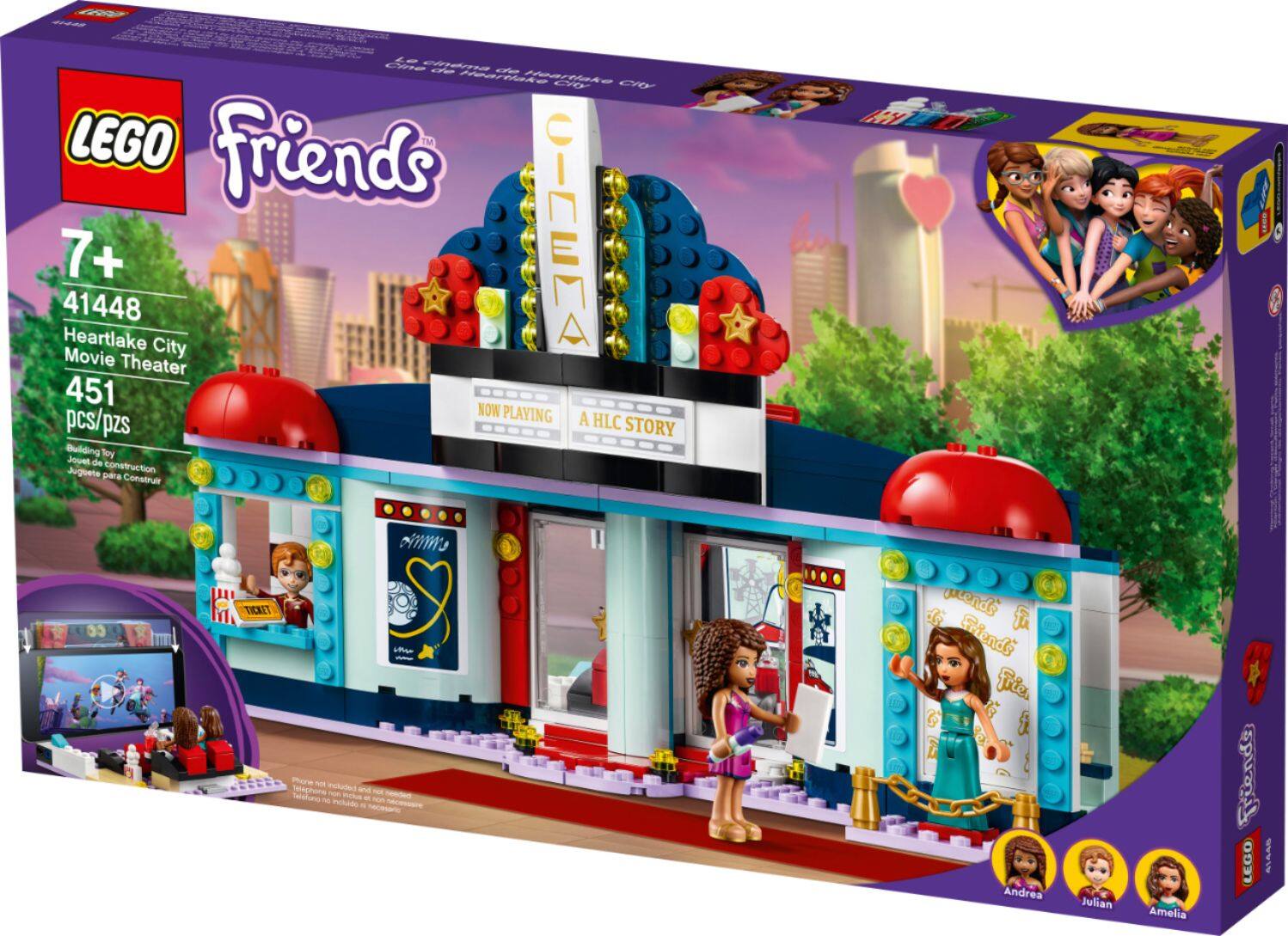 Angle. LEGO - Friends Heartlake City Movie Theater 41448.