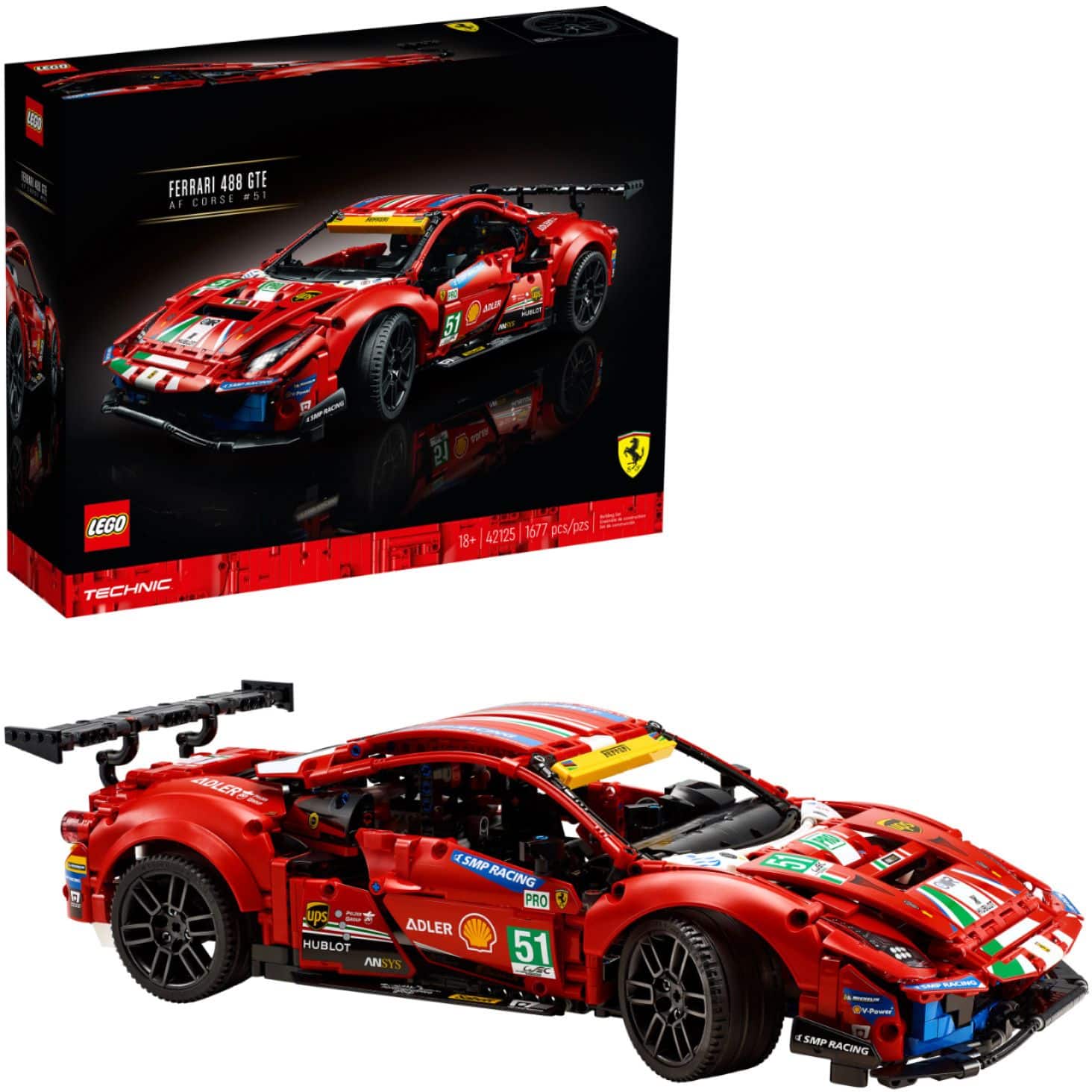 LEGO - Technic Ferrari 488 GTE AF Corse 51 42125 - Front_Zoom