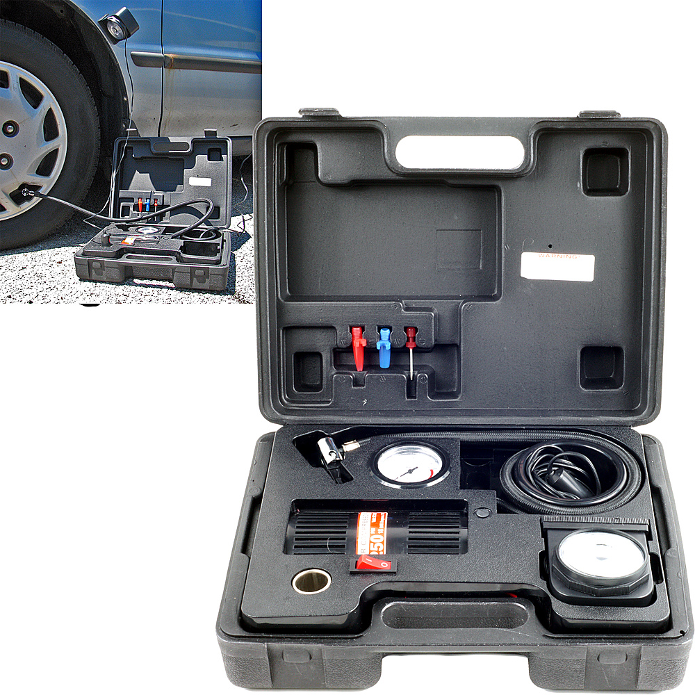 Fleming Supply Portable Air Compressor Kit w/ Light - Gray