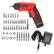 Alt View 13. Fleming Supply - Fleming Supply Cordless Pivoting Screwdriver- 45 Pieces - Drill Bits, Sockets, LED Lights and Rechargeable Ni-Cd Battery - Black, Red.