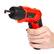Alt View 18. Fleming Supply - Fleming Supply Cordless Pivoting Screwdriver- 45 Pieces - Drill Bits, Sockets, LED Lights and Rechargeable Ni-Cd Battery - Black, Red.