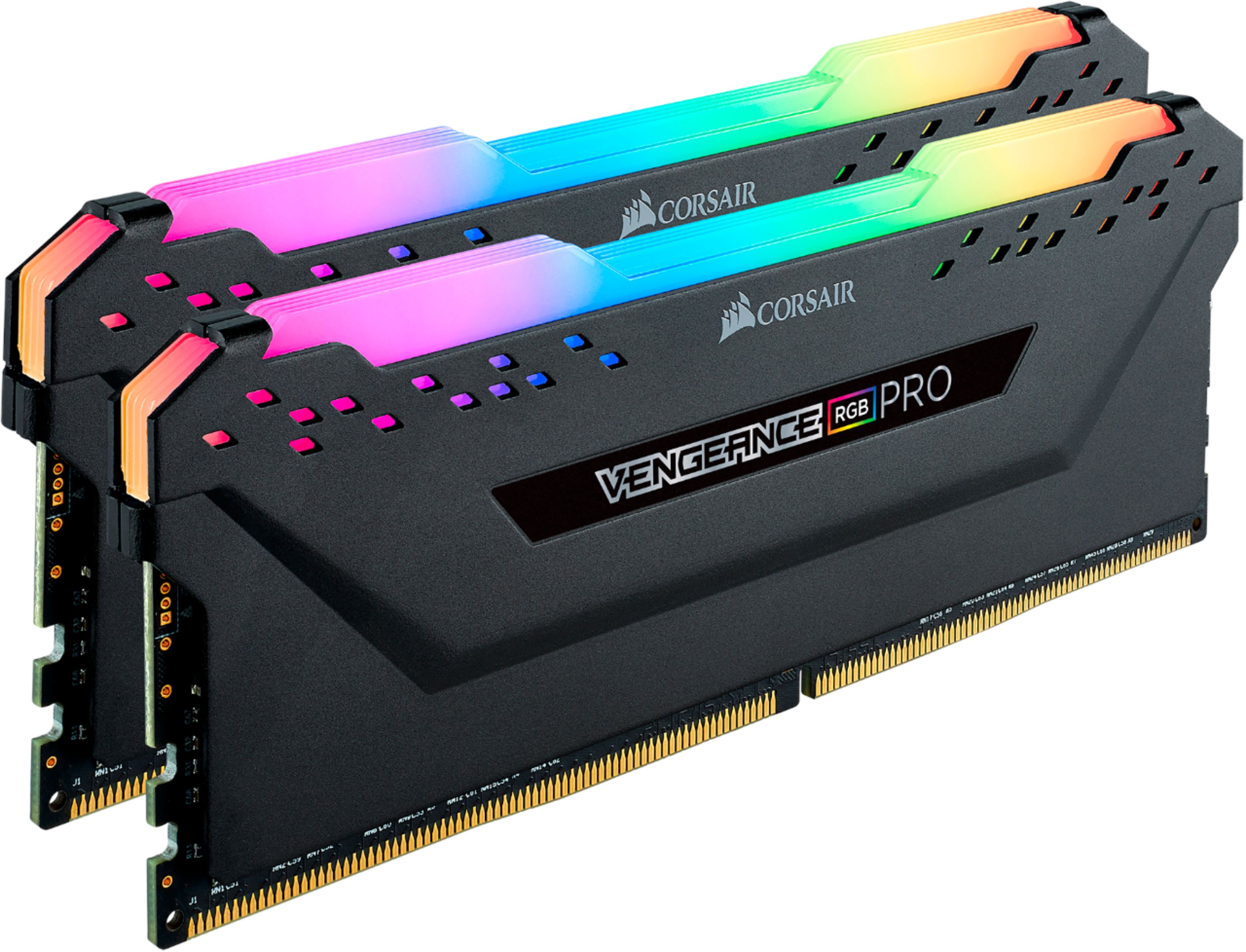 Best Buy: VENGEANCE PRO 16 (2PK x 4000MHz DDR4 C18 DIMM Desktop with RGB lighting Black CMW16GX4M2Z4000C18