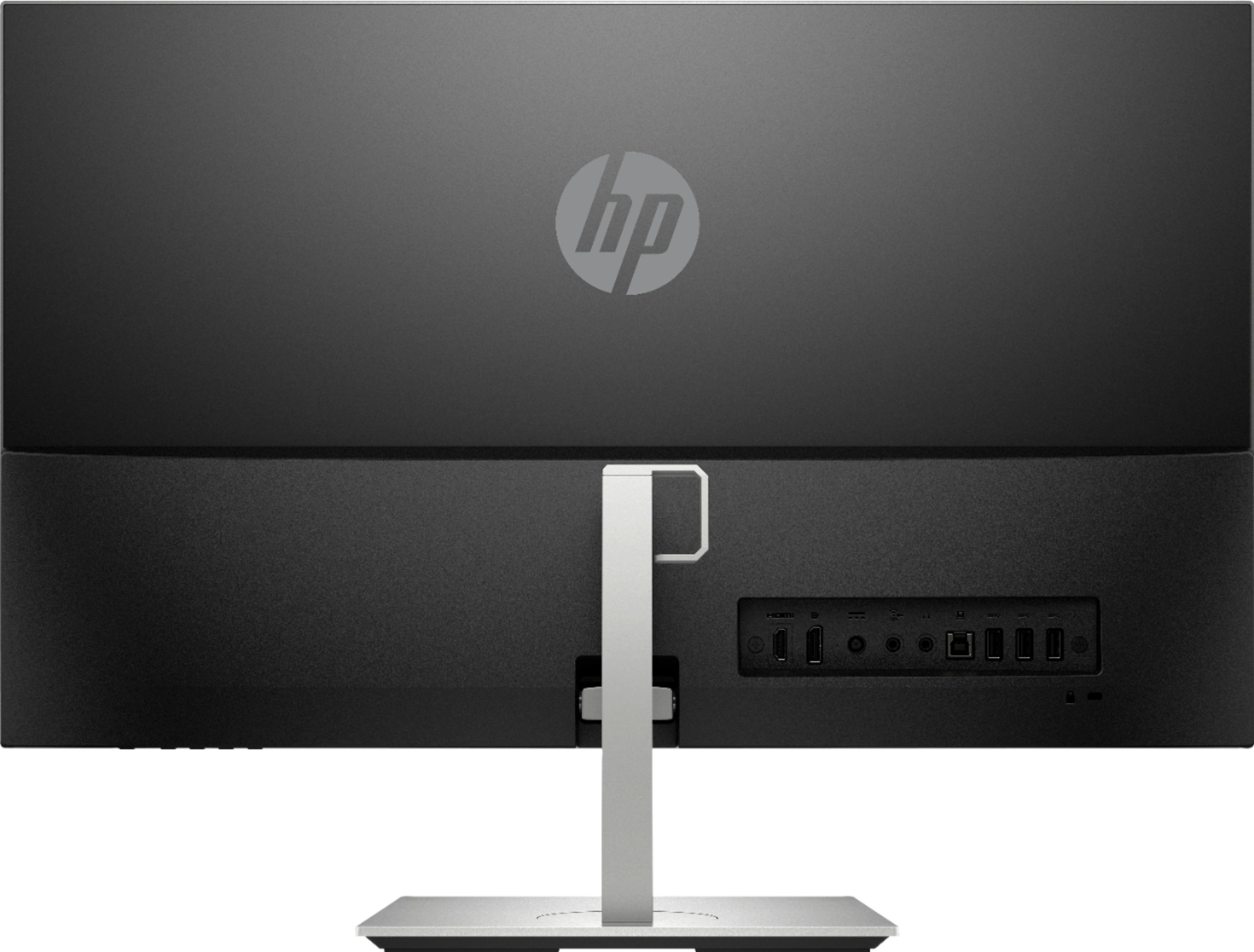 Back View: HP - U27 27" IPS LED 4K UHD FreeSync Monitor (DisplayPort, HDMI, USB) - Natural Silver