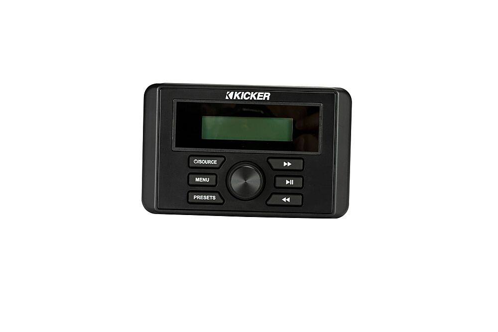 KICKER - KMC3 Square Media Center/Radio w/Bluetooth - Black