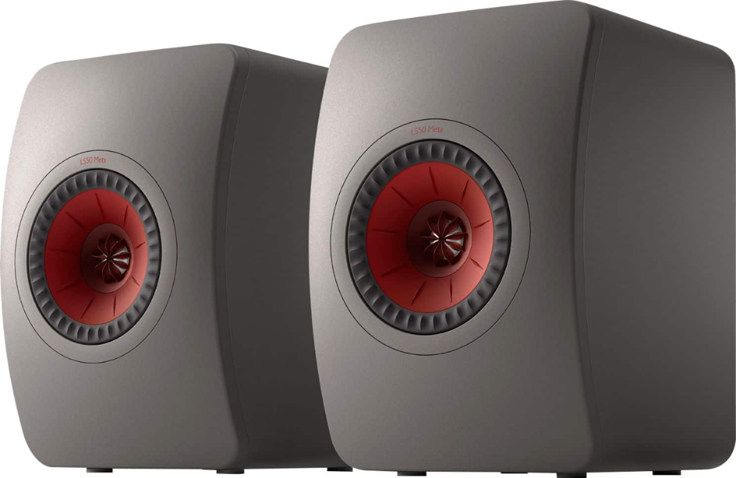 Angle. KEF - LS50META Bookshelf Speakers Pair - Titanium.