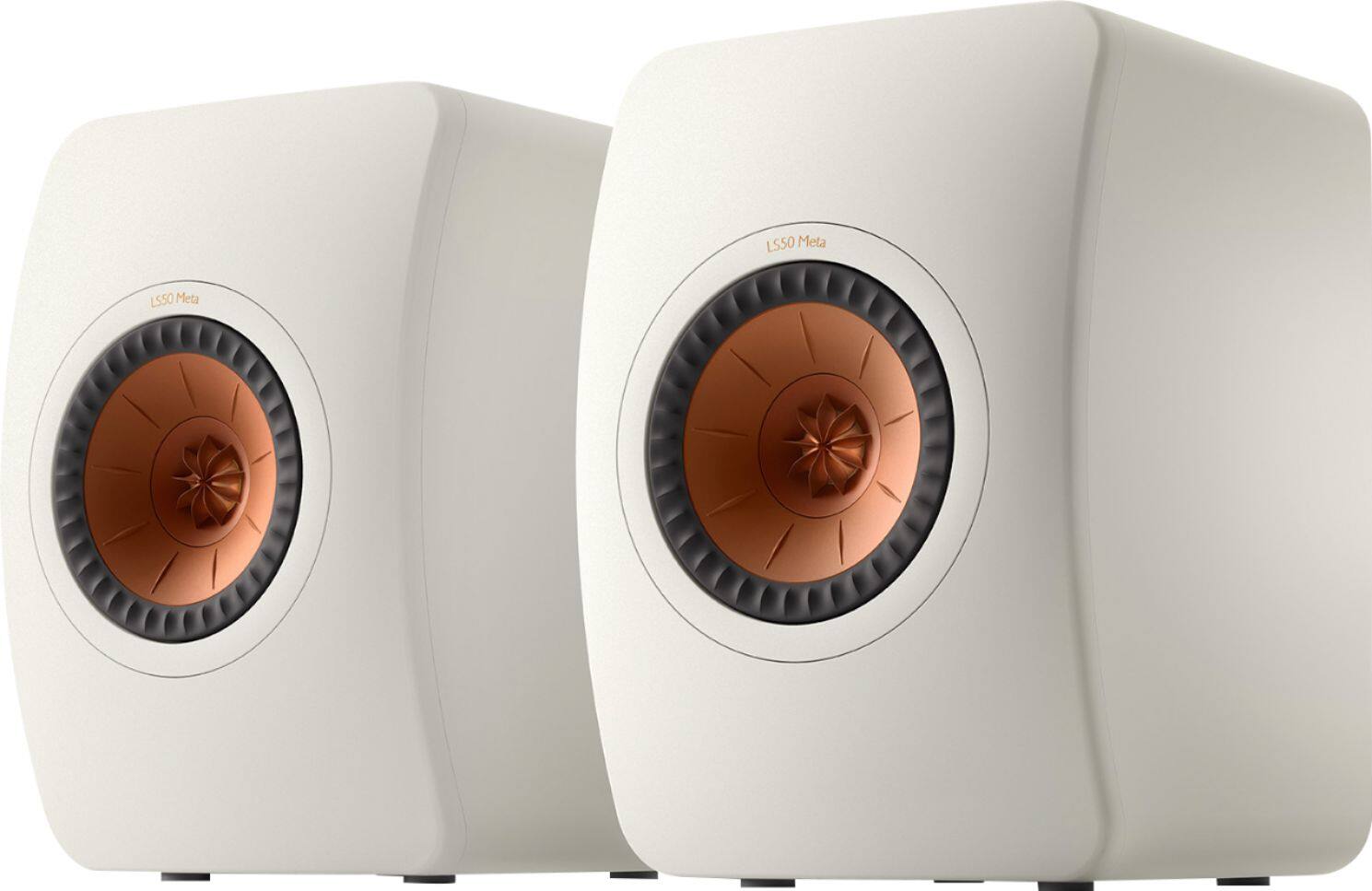 Angle. KEF - LS50META Bookshelf Speakers Pair - White.
