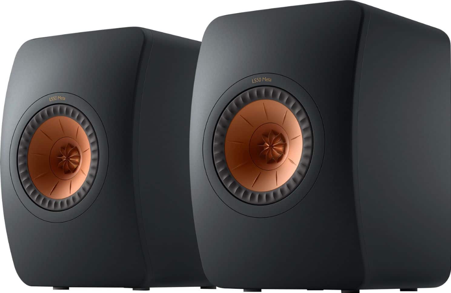 Angle. KEF - LS50META Bookshelf Speakers Pair - Black.