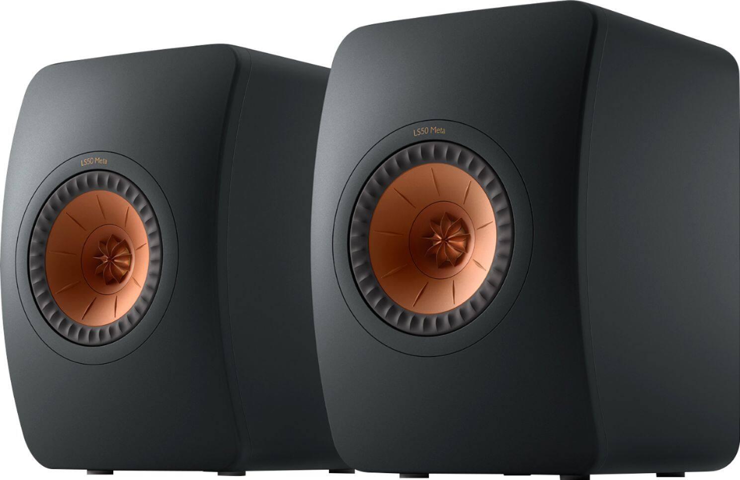 Angle. KEF - LS50META Bookshelf Speakers Pair - Black.