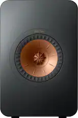 Front. KEF - LS50META Bookshelf Speakers Pair - Black.