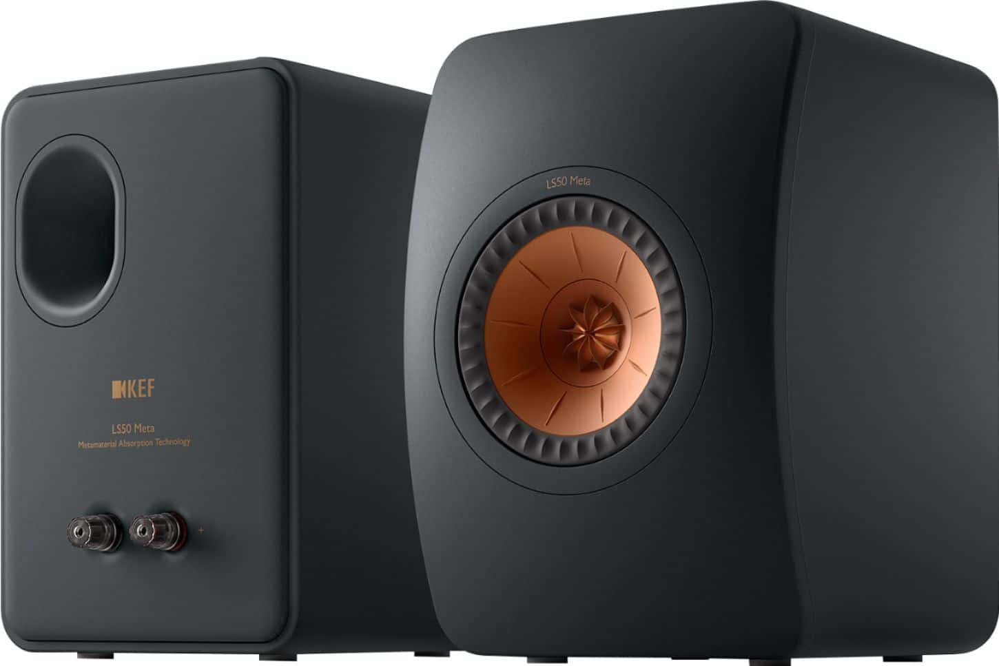 Left. KEF - LS50META Bookshelf Speakers Pair - Black.