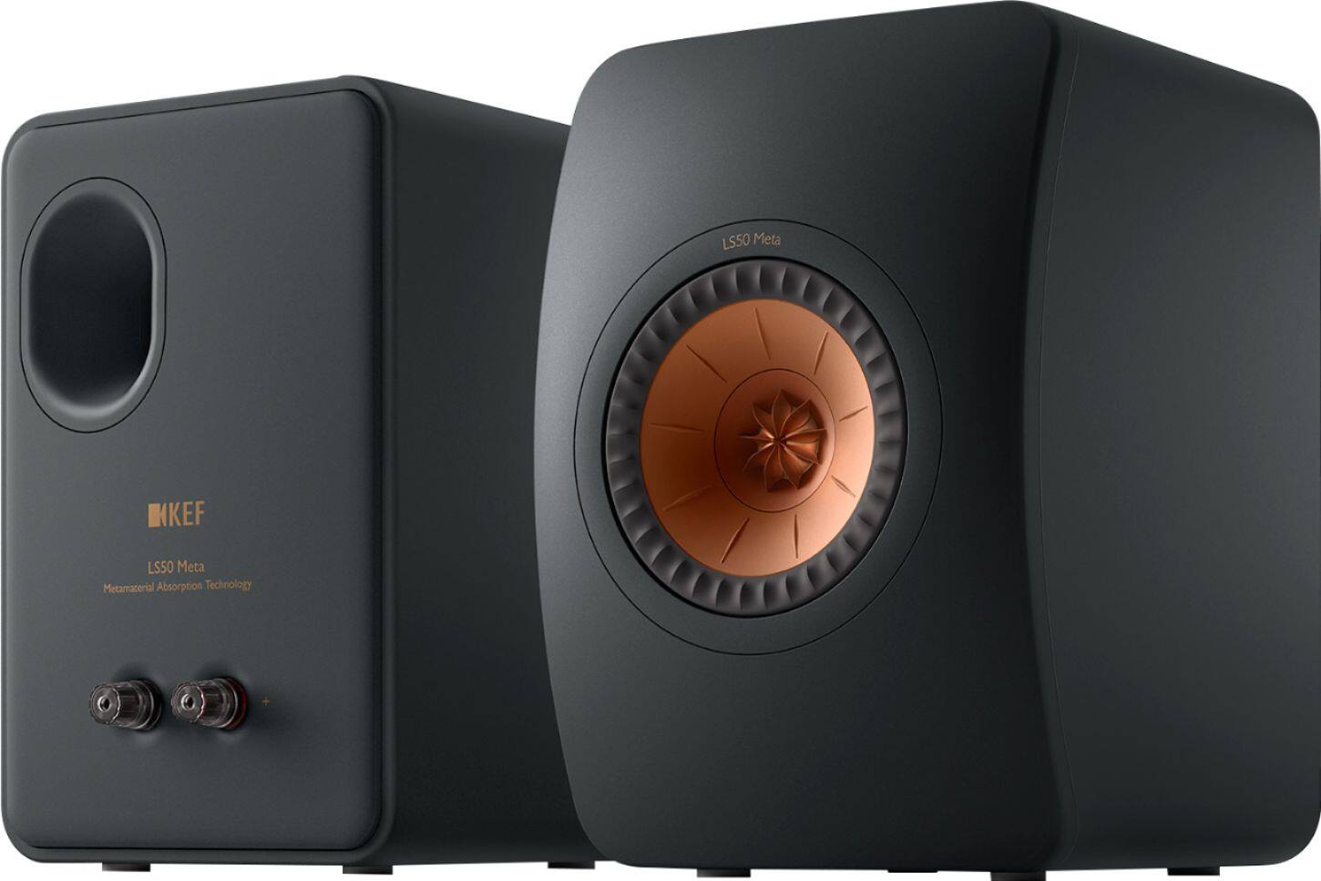 Left. KEF - LS50META Bookshelf Speakers Pair - Black.