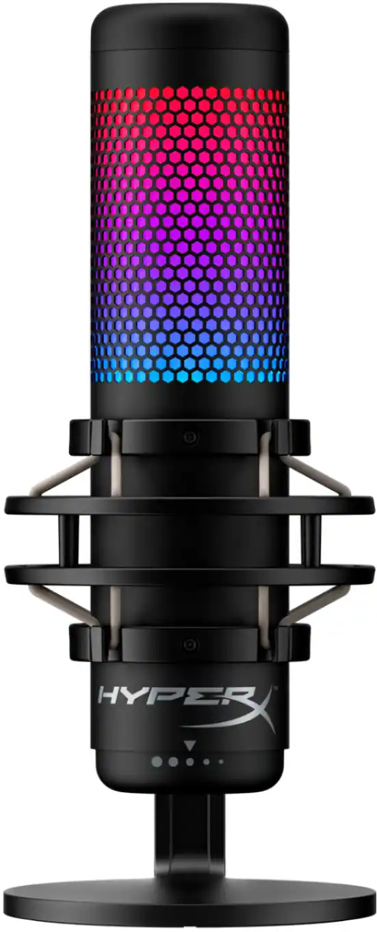 HyperX - QuadCast S Wired RGB Multi-Pattern USB Condenser Microphone for Gaming, Streaming, Podcasts, Twitch, YouTube - Black