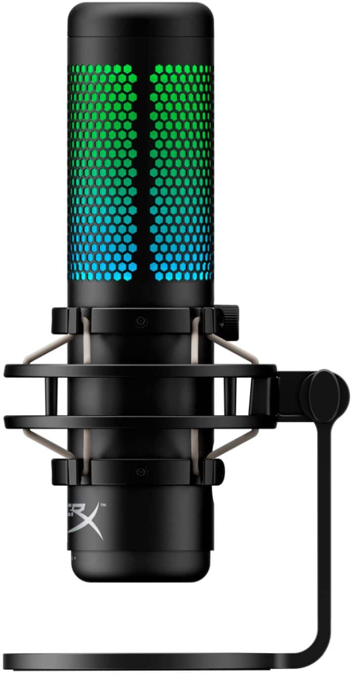 Alt View 11. HyperX - QuadCast S Wired Multi-Pattern USB Electret Condenser Microphone - Black/Grey.