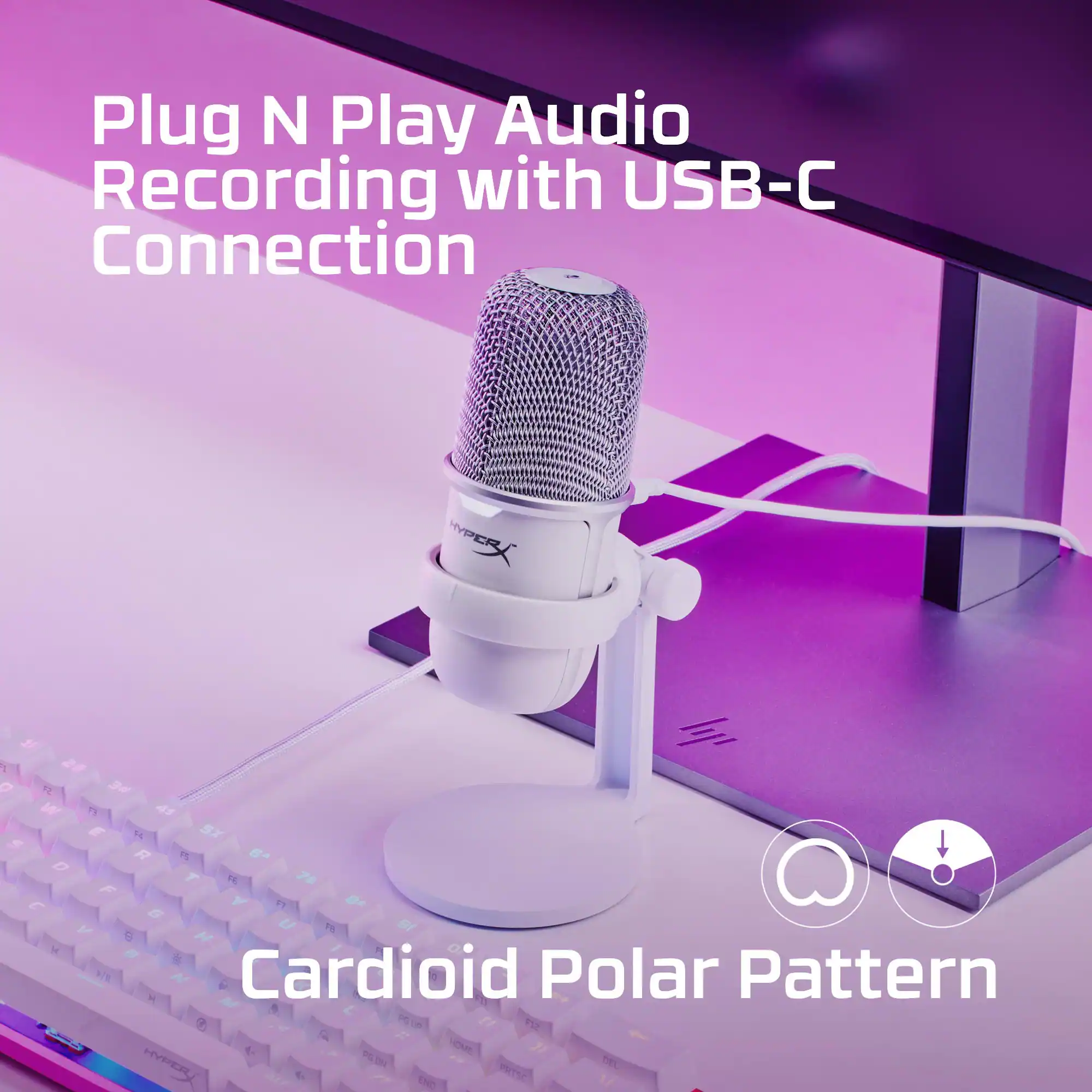 Plug N Play Audio Recording with USB-C Connection.