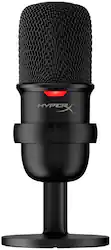 HyperX - SoloCast Wired Cardioid USB Condenser Gaming Microphone - Black - Front_Zoom