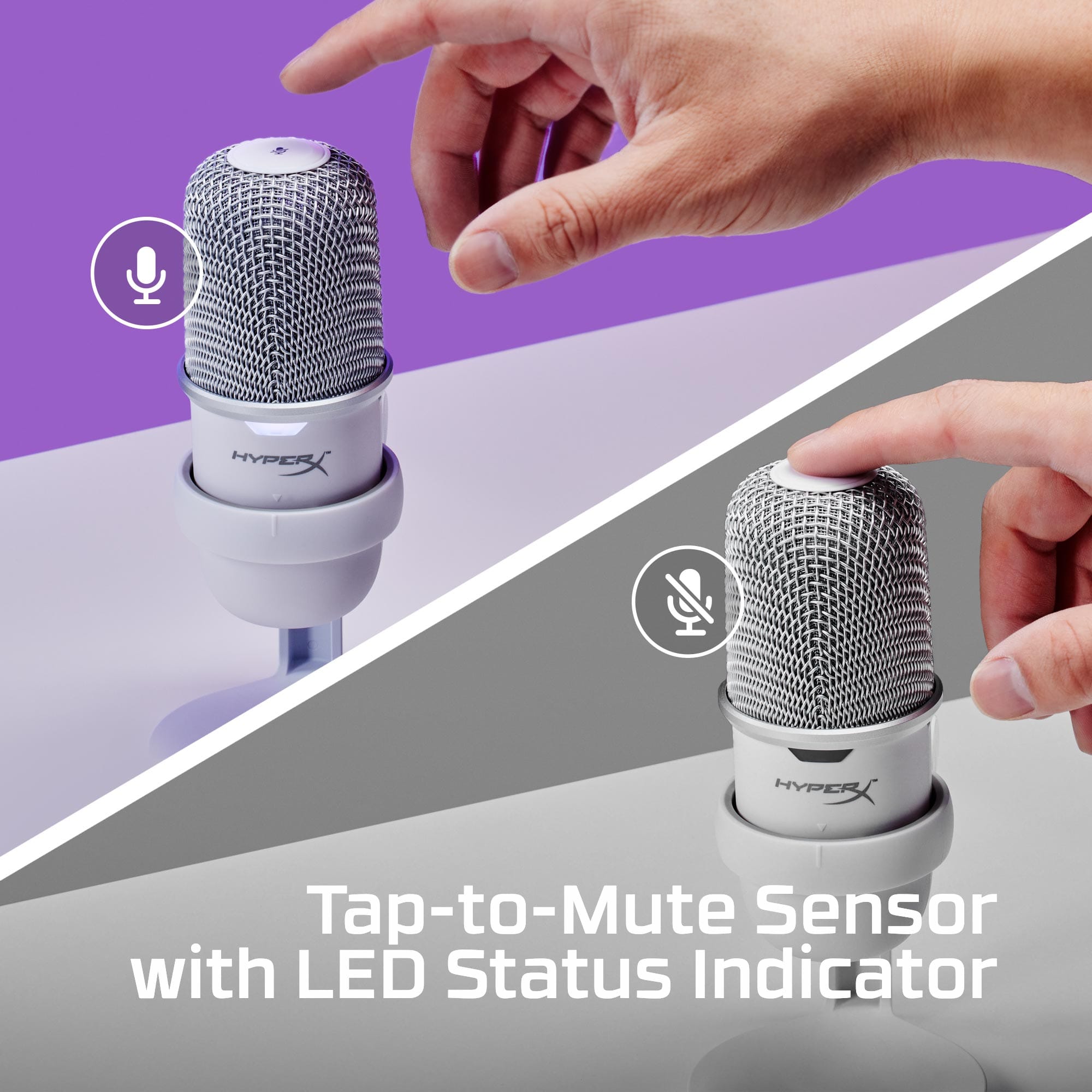 Tap-to-Mute Sensor with LED Status Indicator
