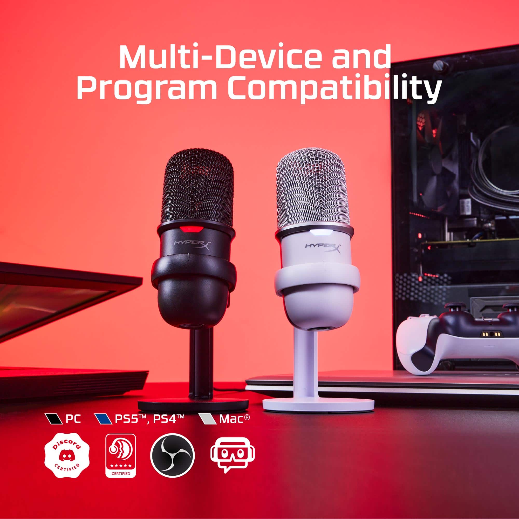 Multi-Device and Program Compatibility: HyperX Hype PC, PS5, PS4, Mac, Discord Certified.