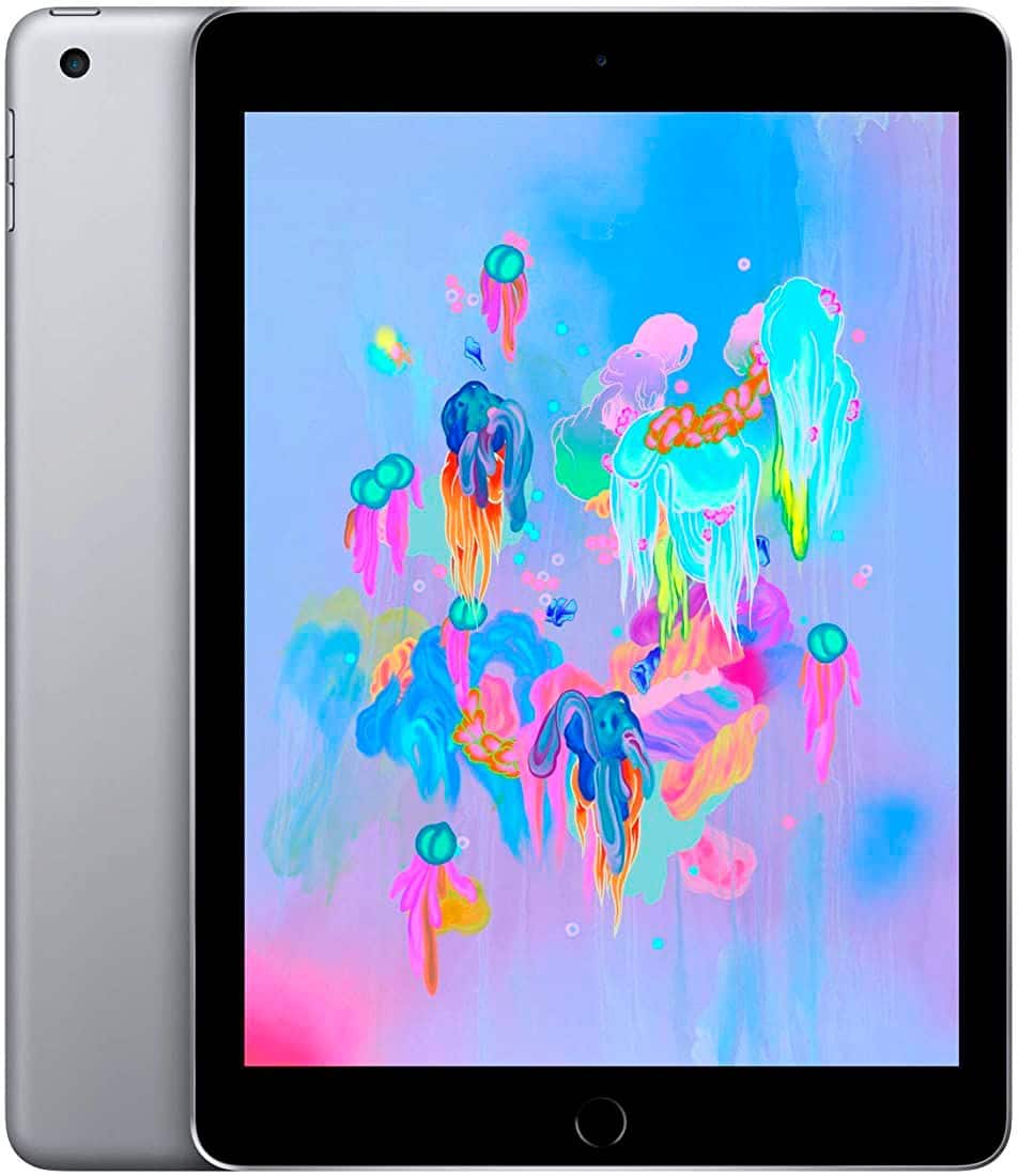 Front. Apple - Certified Refurbished iPad (6th Generation) (2018) Wi-Fi - 32GB - Space Gray.