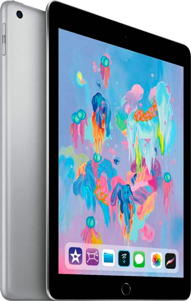 IPad 6 de 9,7 pulgadas reacondicionado de Apple, solo Wi-Fi, 32 GB, oferta  en paquete: estuche, vidr Apple iPad 6