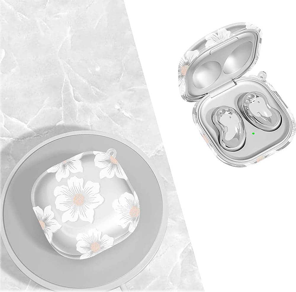 Alt View 12. SaharaCase - Marble Series Case for Samsung Galaxy Buds Live, Galaxy Buds Pro, Galaxy Buds2 Pro and Galaxy Buds FE - Clear.