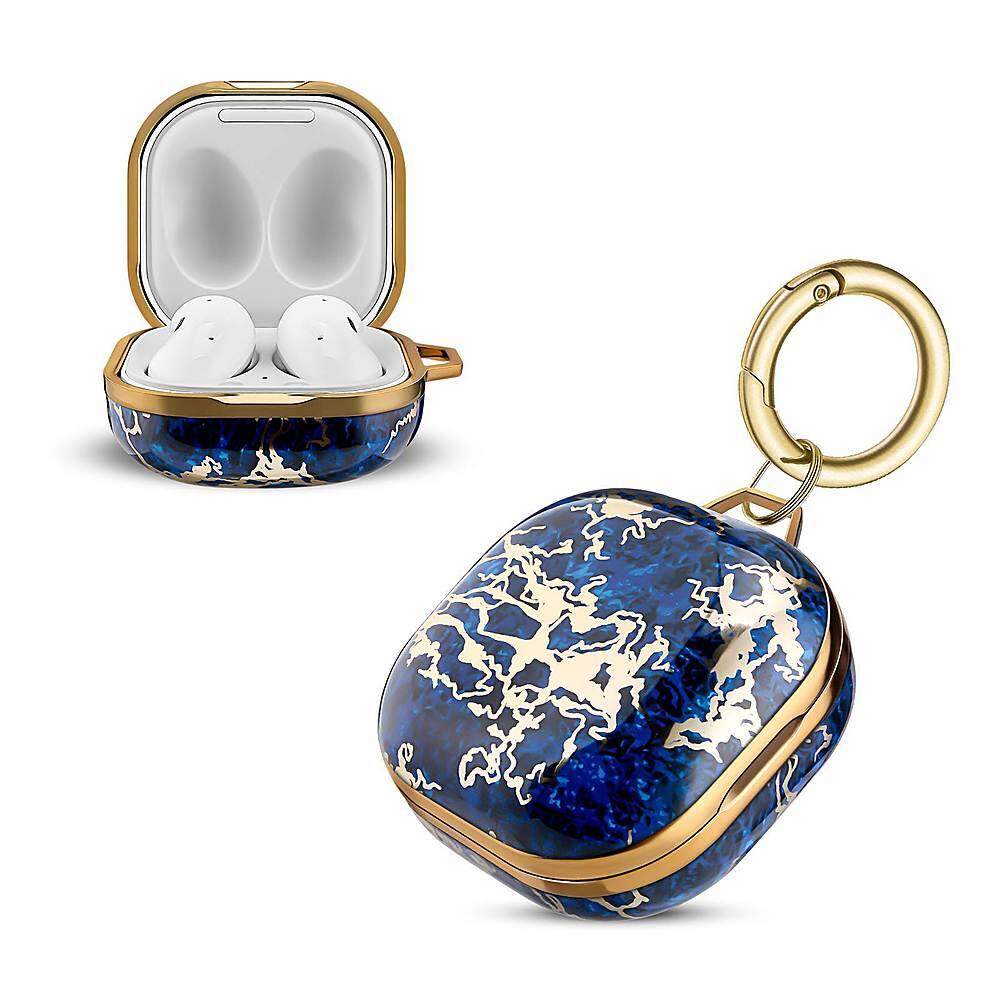 Alt View 17. SaharaCase - Marble Series Case for Samsung Galaxy Buds Live, Galaxy Buds Pro, Galaxy Buds2 Pro and Galaxy Buds FE - Blue Marble.