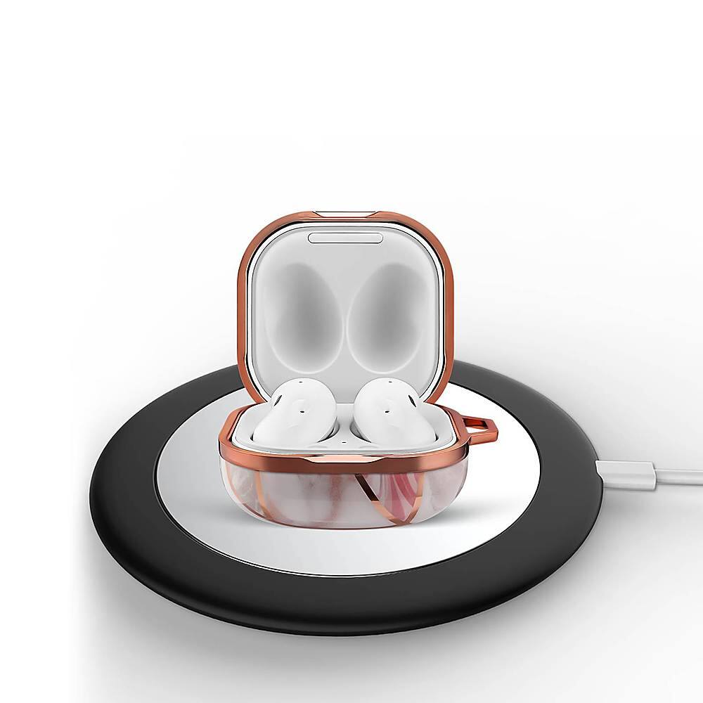 Alt View 16. SaharaCase - Marble Series Case for Samsung Galaxy Buds Live, Galaxy Buds Pro, Galaxy Buds2 Pro and Galaxy Buds FE - Pink.