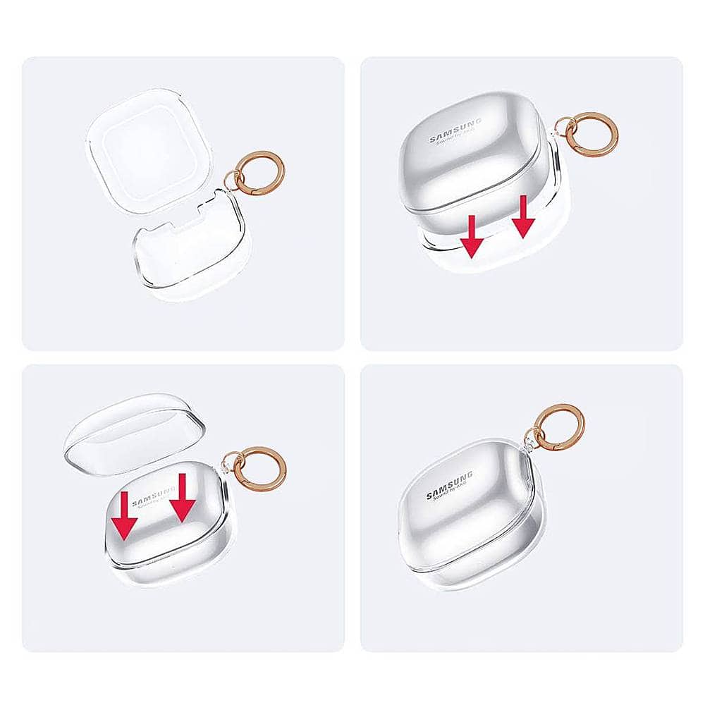 Alt View 15. SaharaCase - Hybrid Flex Case for Samsung Galaxy Buds Live, Galaxy Buds Pro, Galaxy Buds2 Pro and Galaxy Buds FE - Clear.