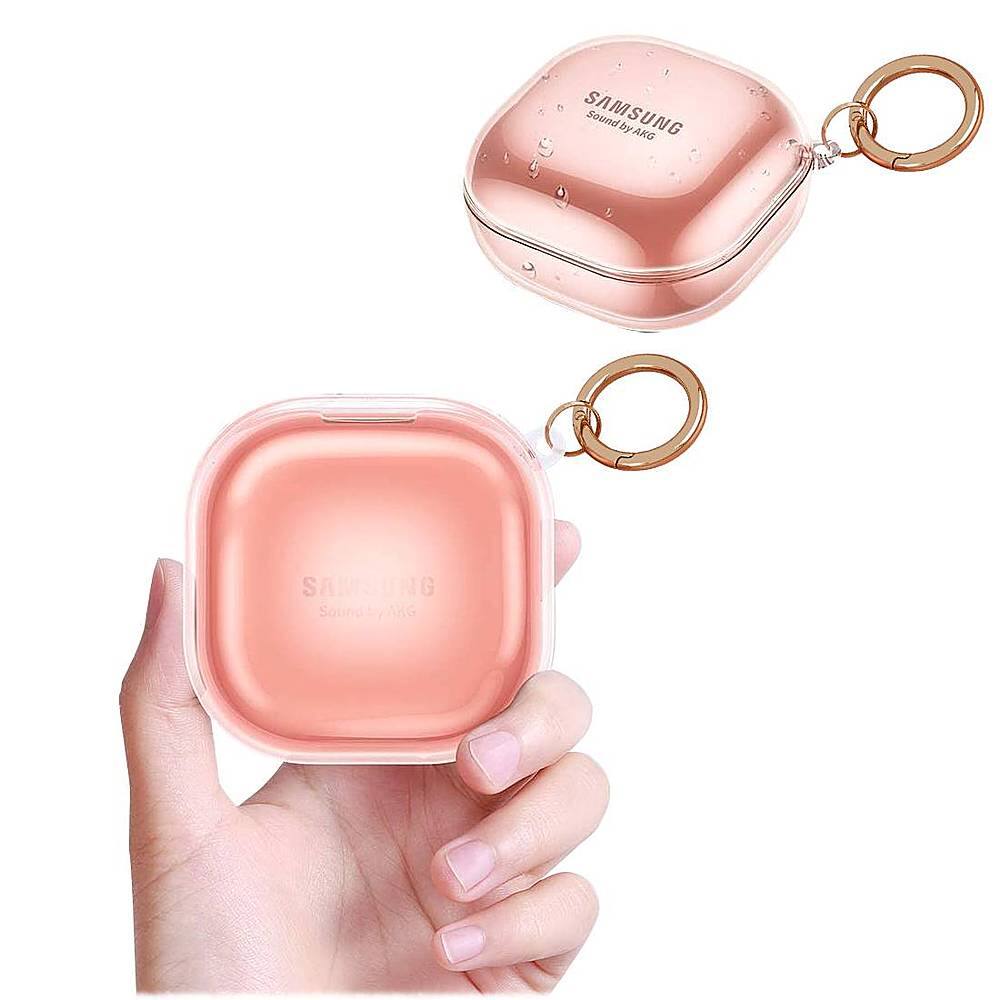 Alt View 12. SaharaCase - Hybrid Flex Case for Samsung Galaxy Buds Live, Galaxy Buds Pro, Galaxy Buds2 Pro and Galaxy Buds FE - Clear Rose Gold.